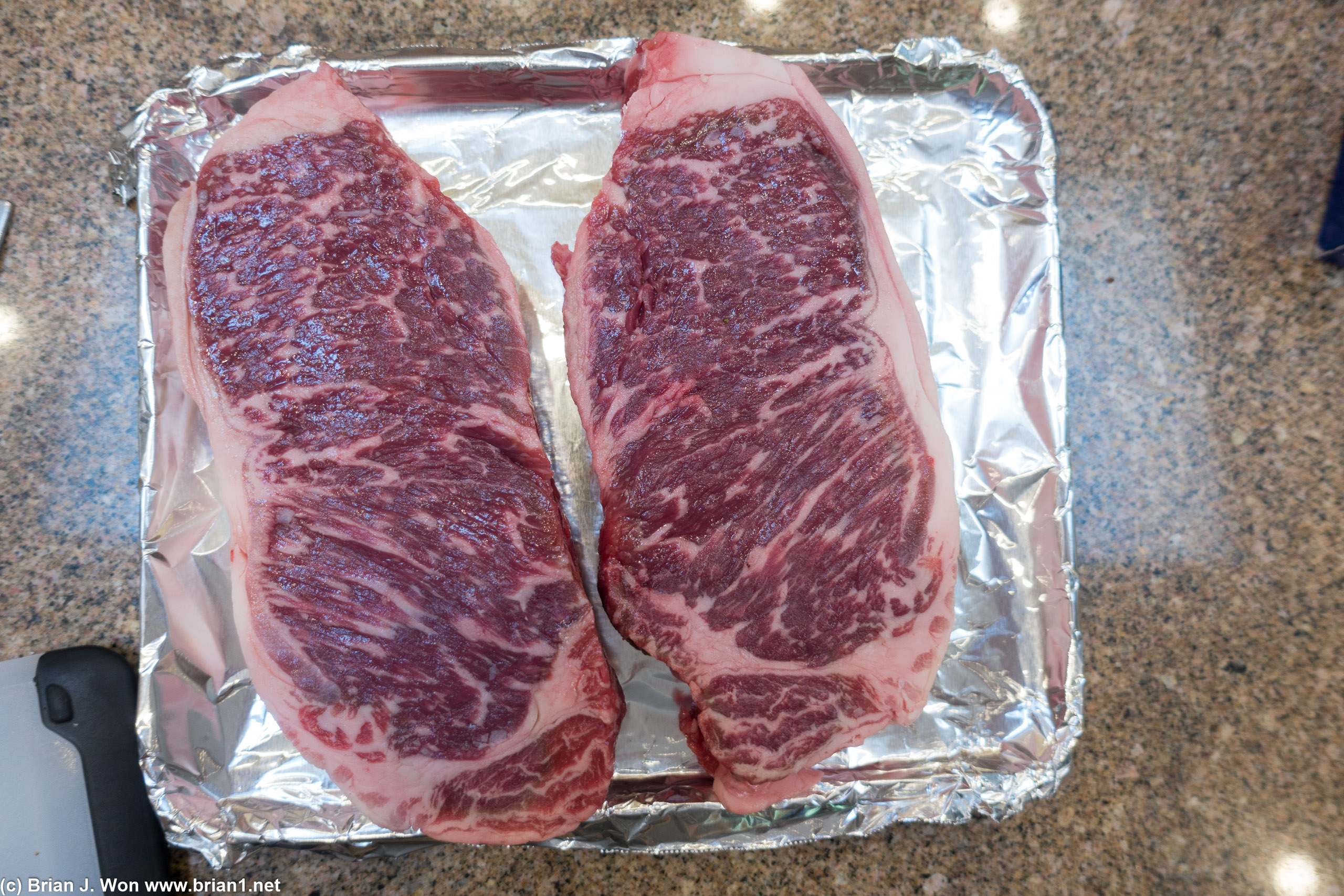 USDA prime NY strips.