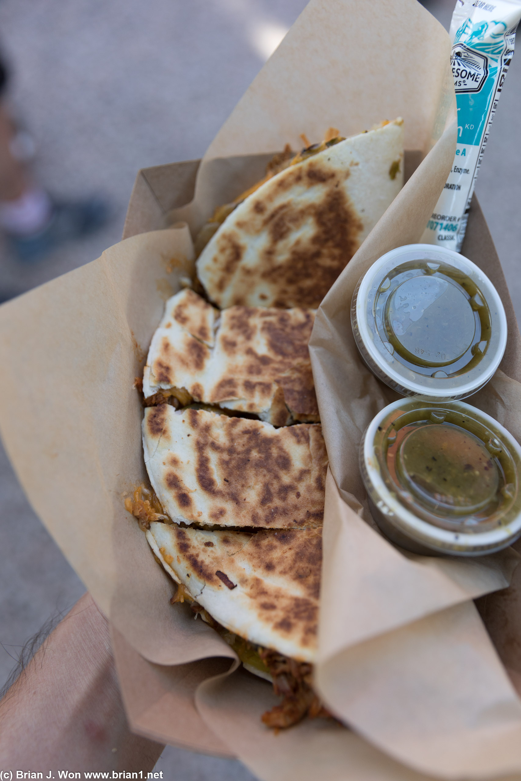 American version of a quesadilla. t'was actually pretty good, and an ample portion.