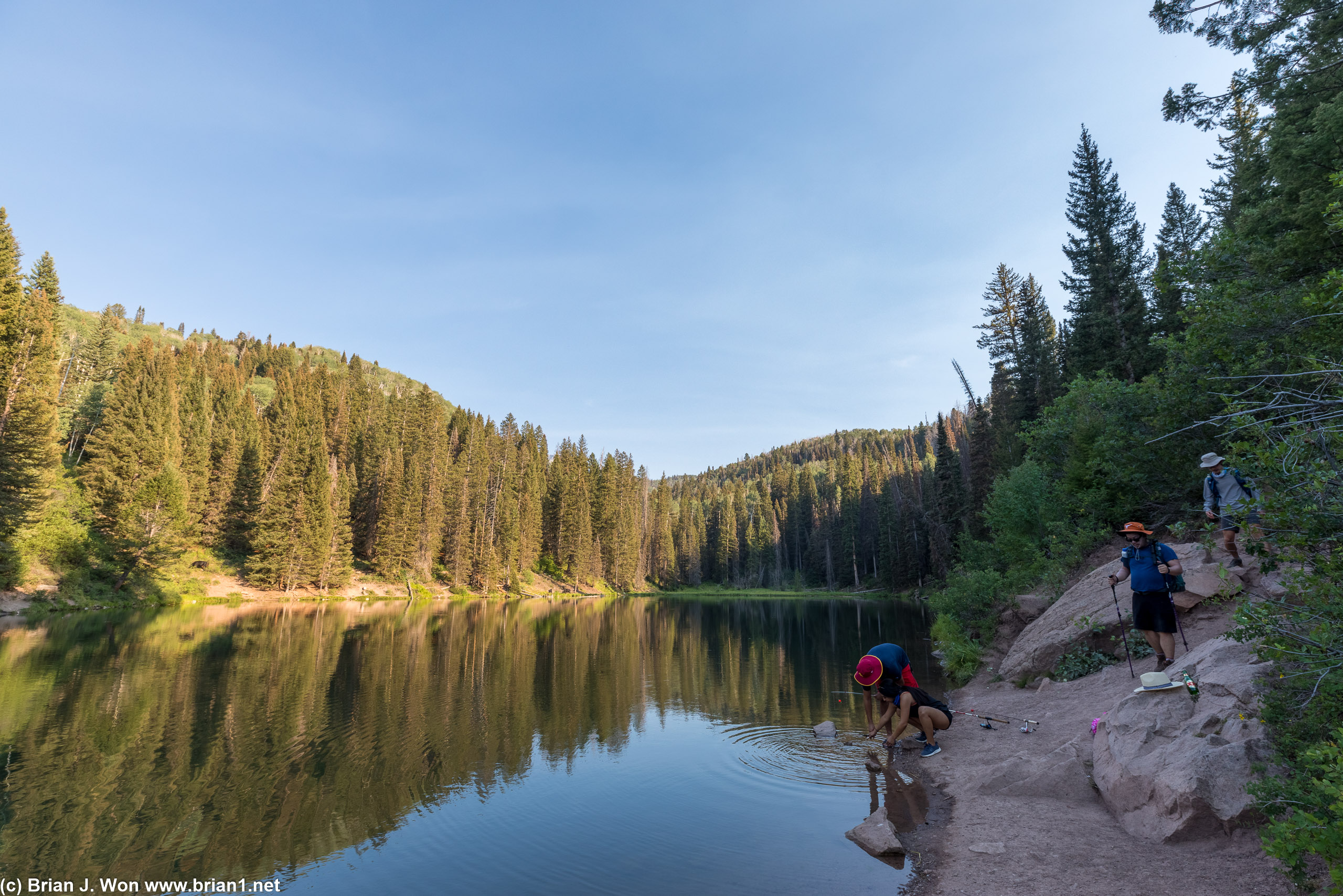 Back at Oowah Lake, someone just caught a fish.