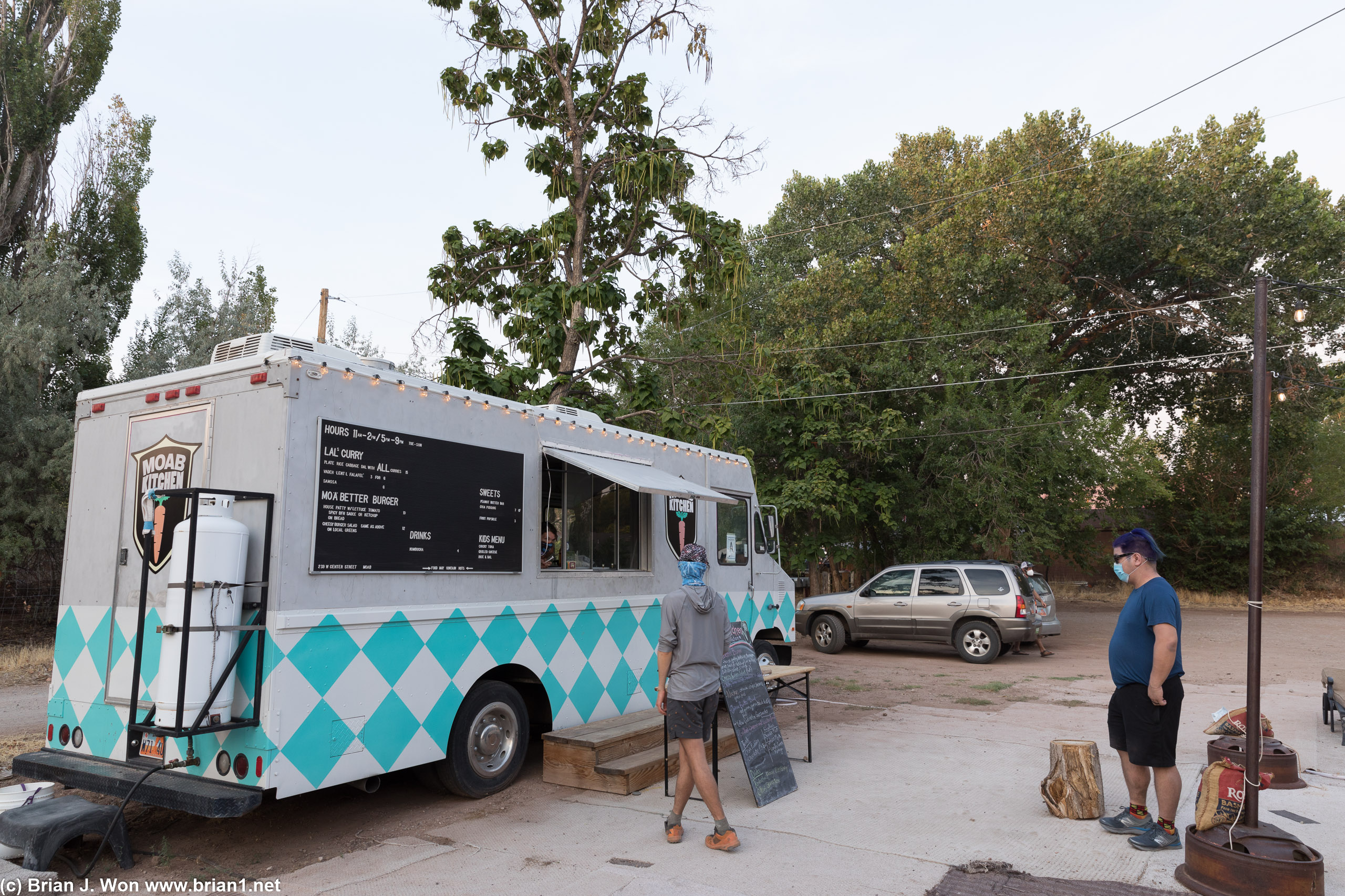 Moab Kitchen for vegan food.