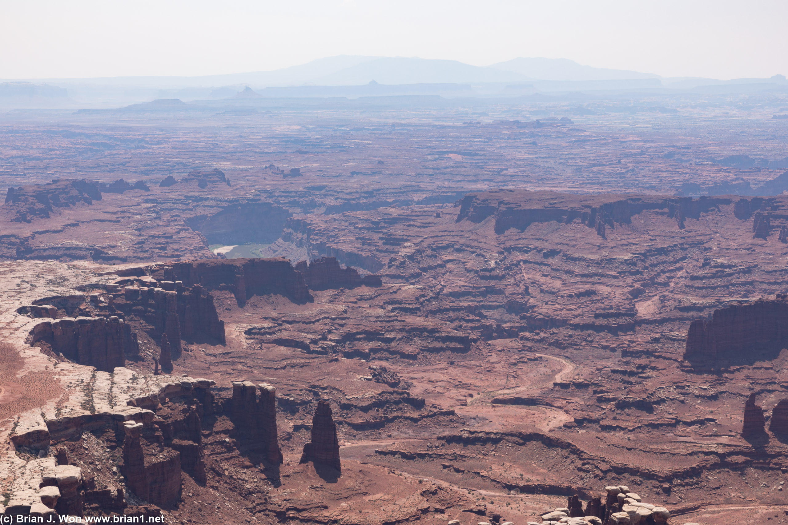 The Colorado river in the distance.