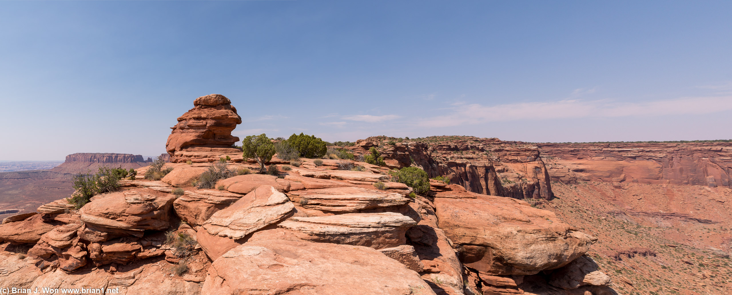 Looking back at the approach to White Rim Overlook.