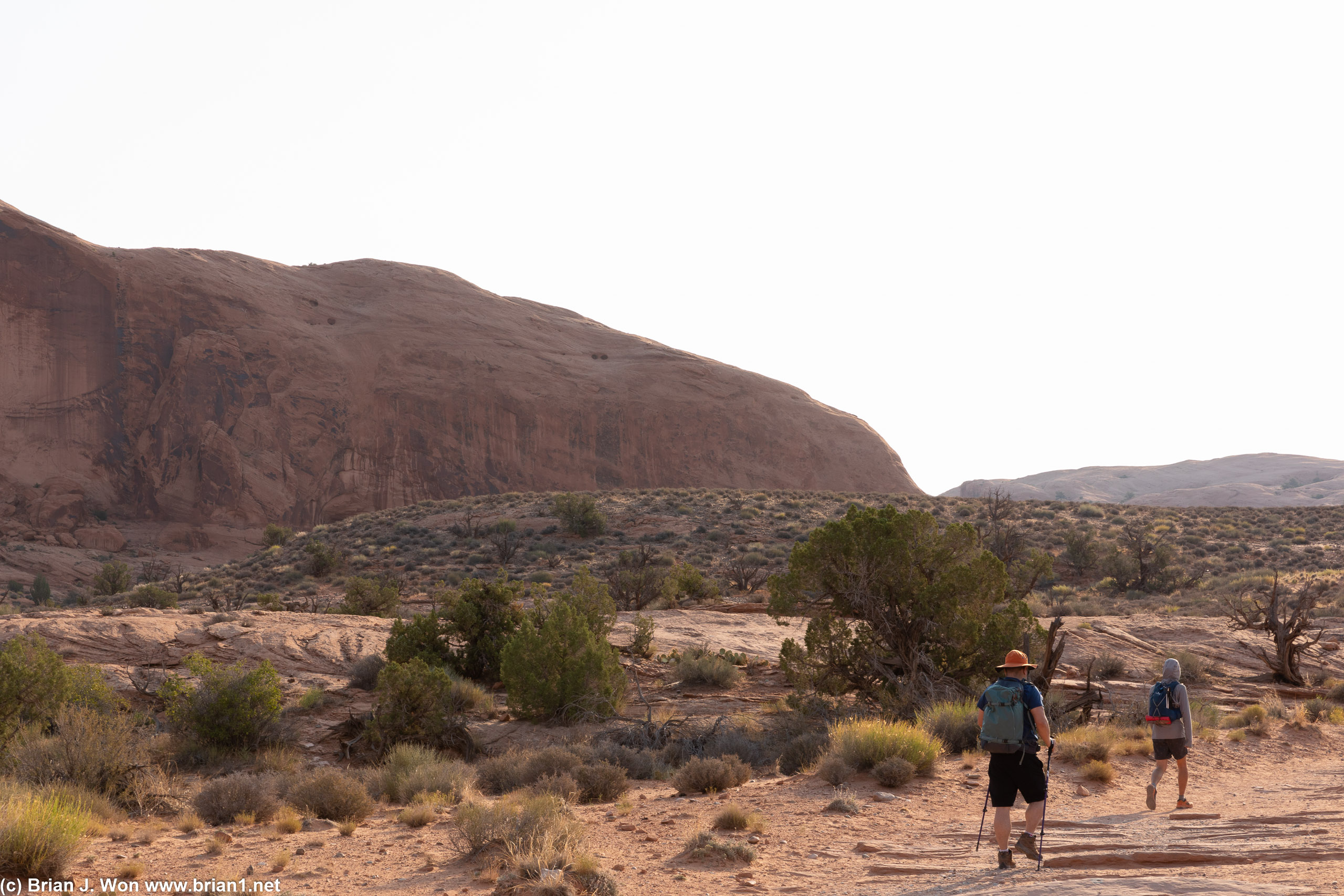 Starting the hike to Corona Arch.