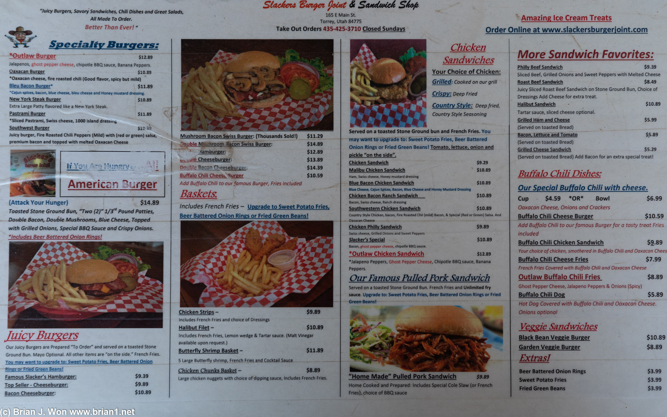 Slackers Burger Joint.