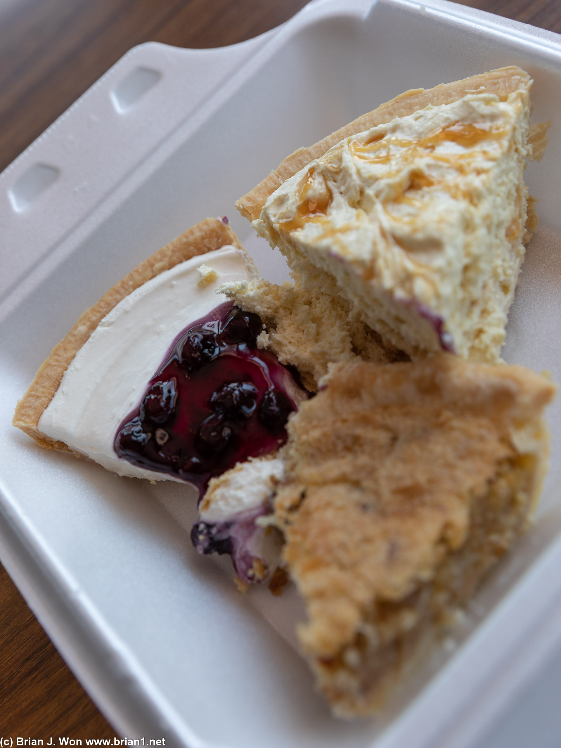 Pies were gross. Literally blended sugar, imitation banana, cream straight from Sysco.