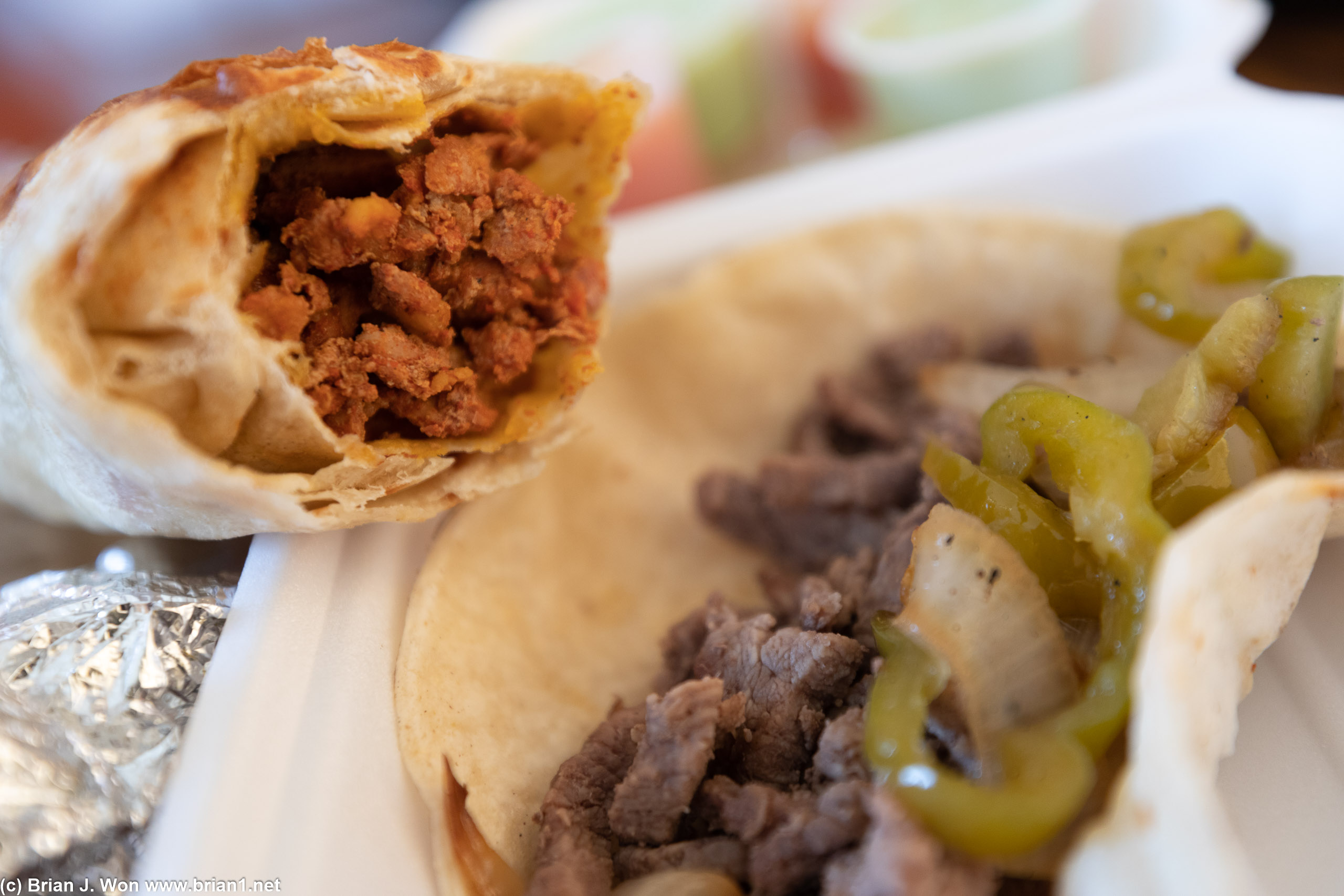 Claimed it was an al pastor burrito. And that adobada was the same. And that they didn't have fajitas. Uhhhh.