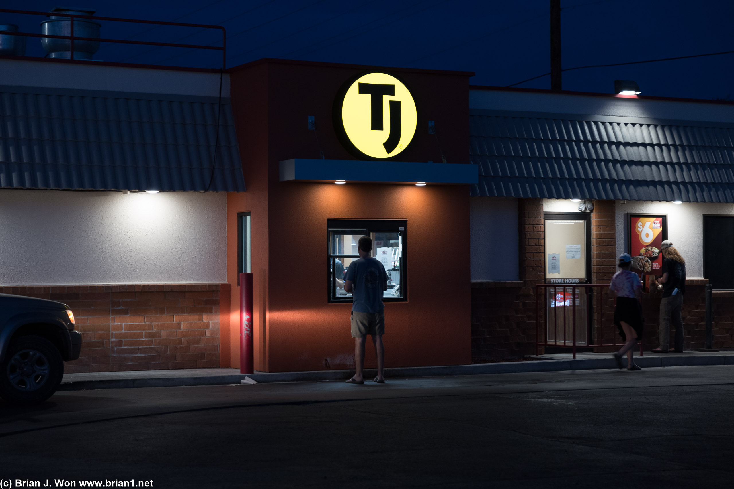 People walk through the drive-thru??