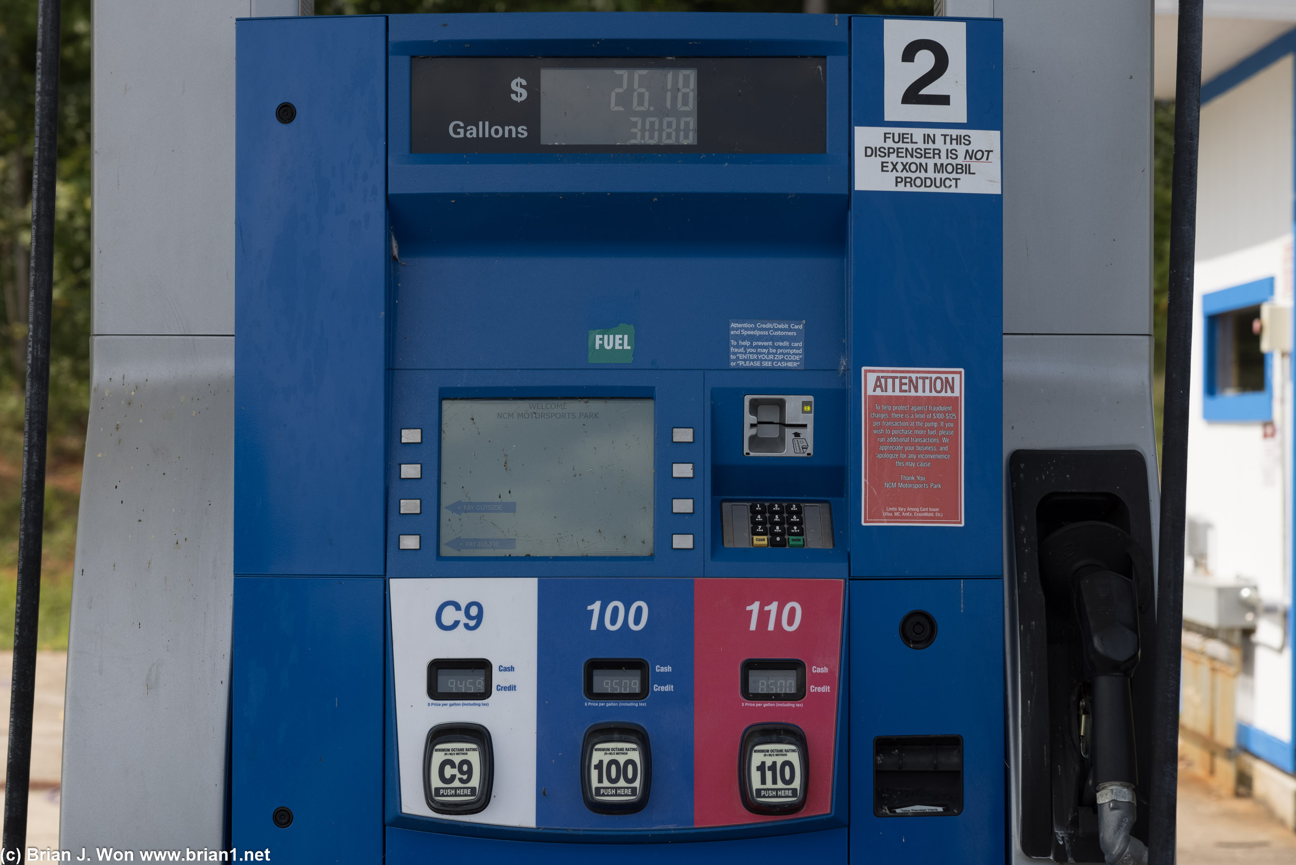 Mmmm, race gas.... $8.50/gallon+..