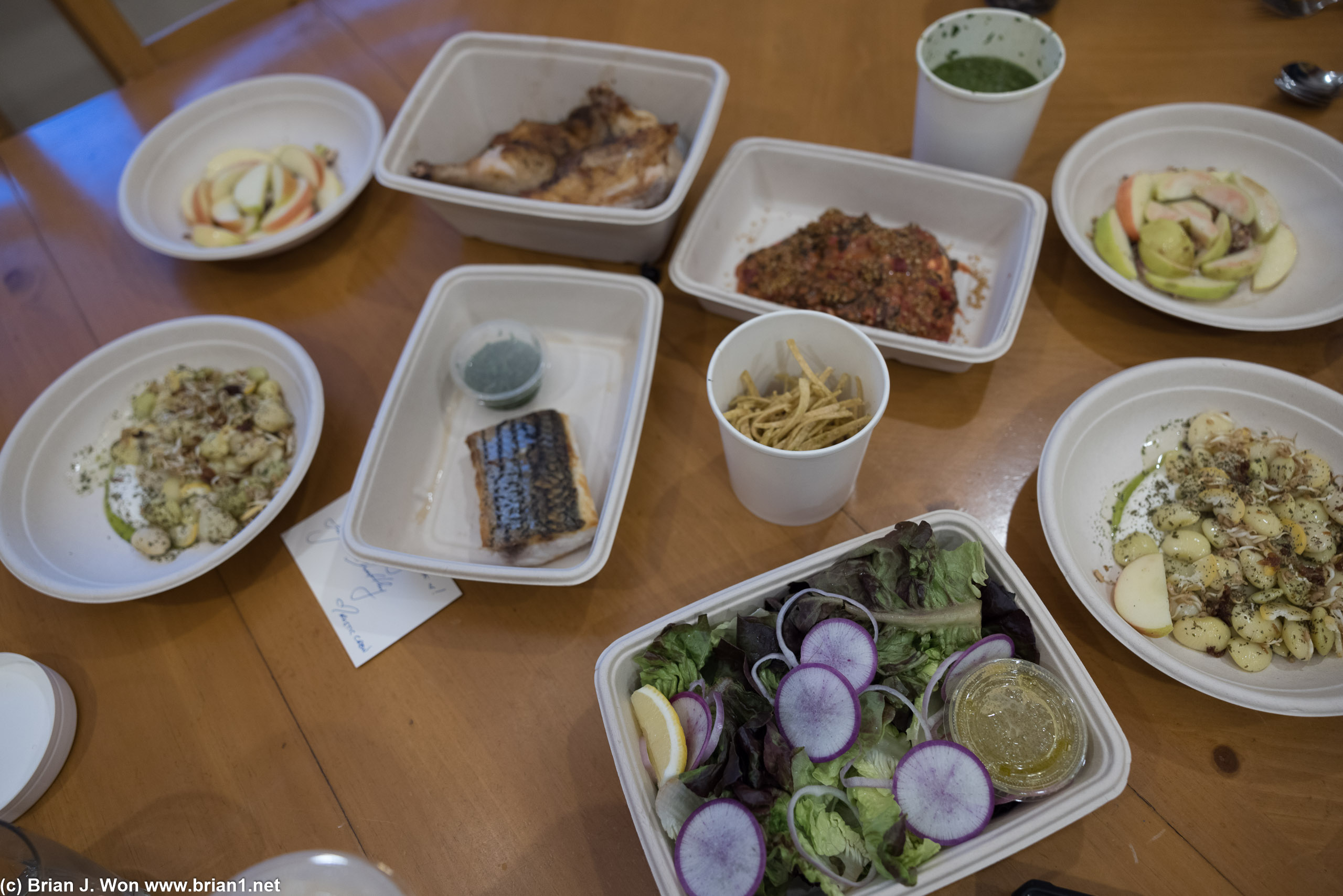 The spread. Fish was good but didn't look like much....