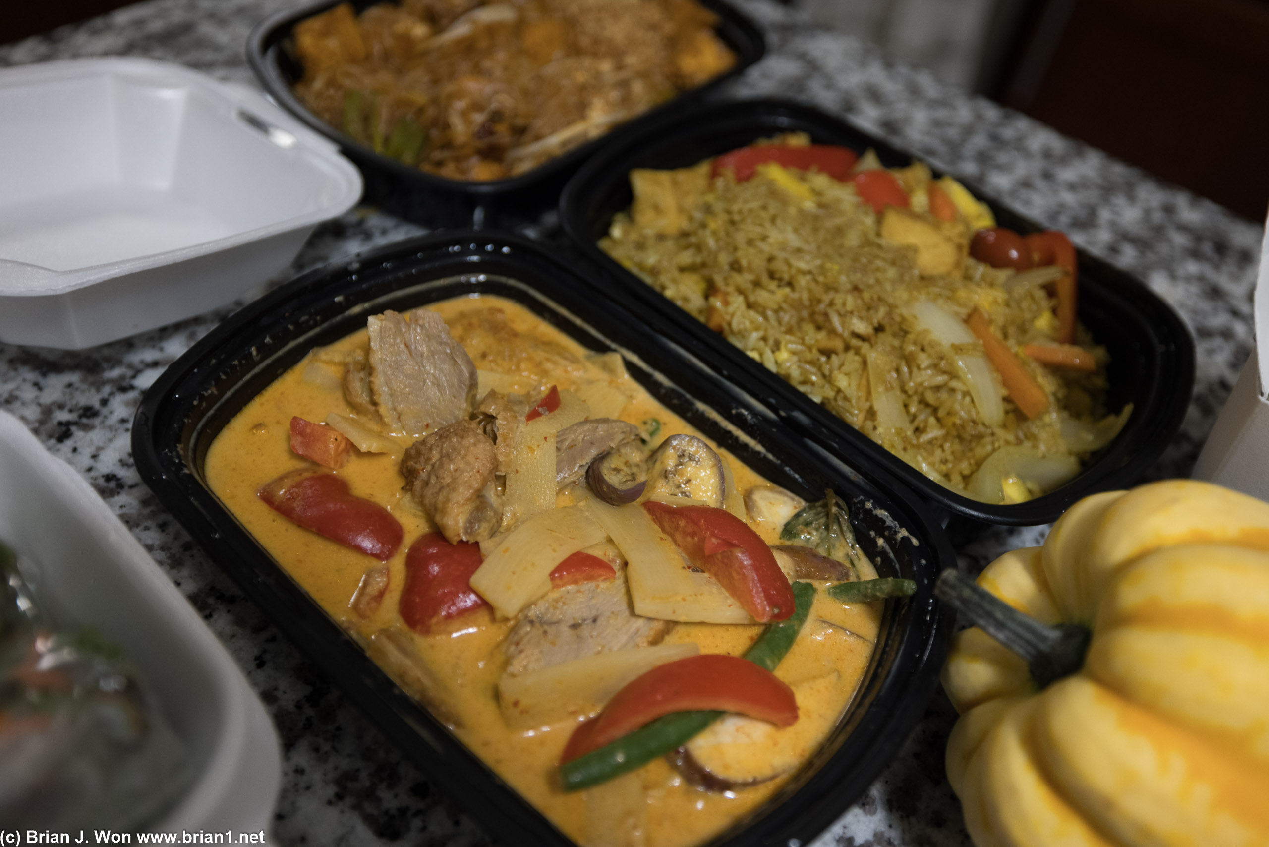 Thai for dinner from the nearby Banana Blossom.