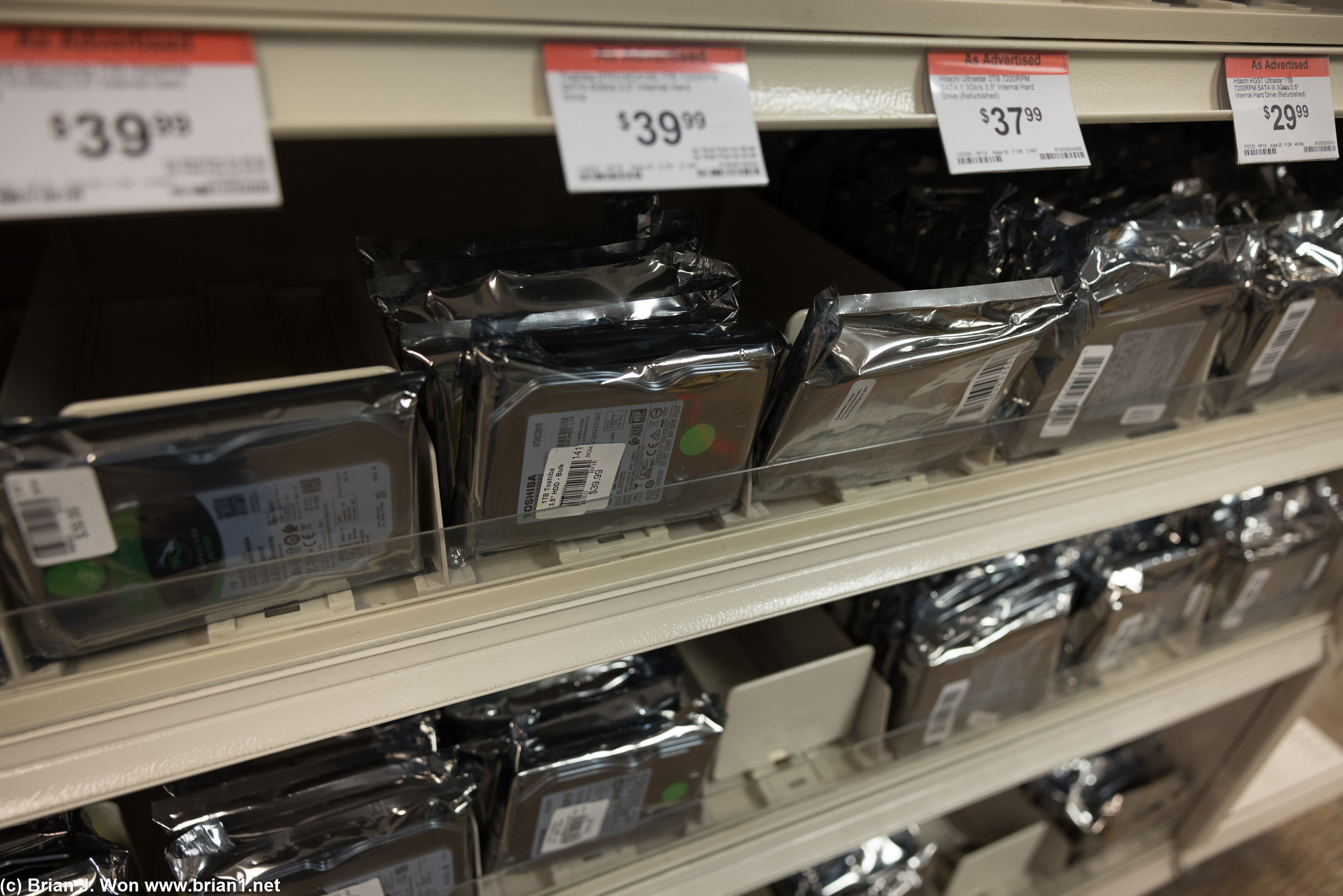 How NOT to store hard disks. o_0