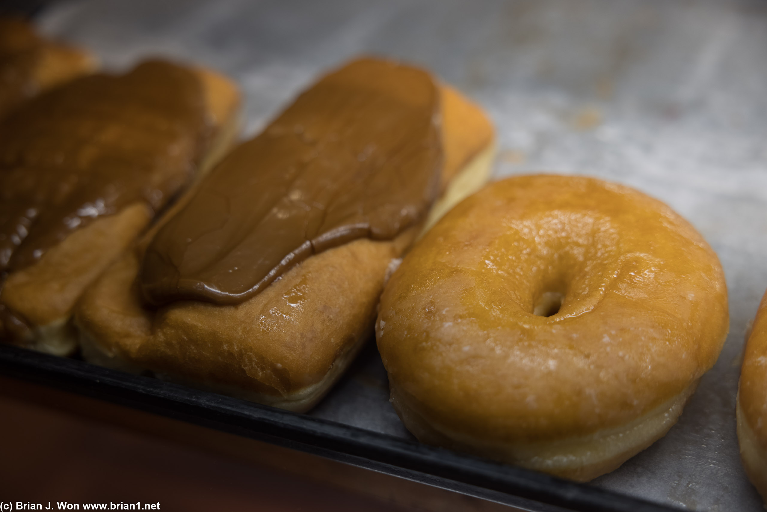 Huge donuts and maple bars at Der Dutchman.