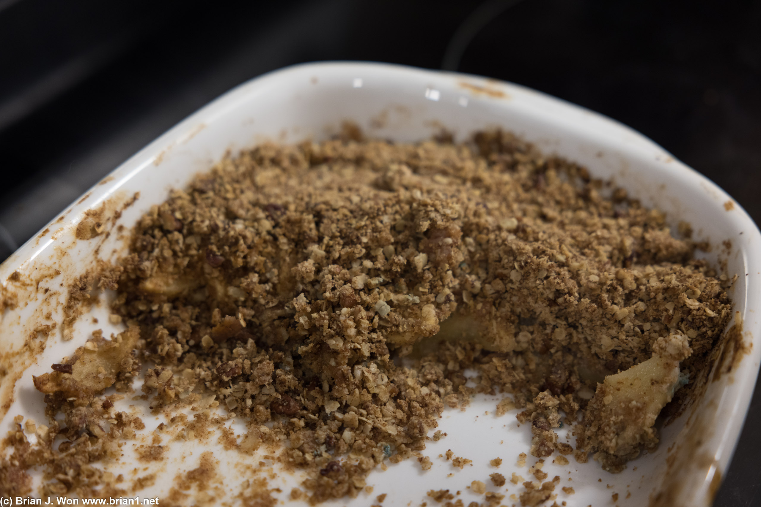 Homemade apple crumble NOM!