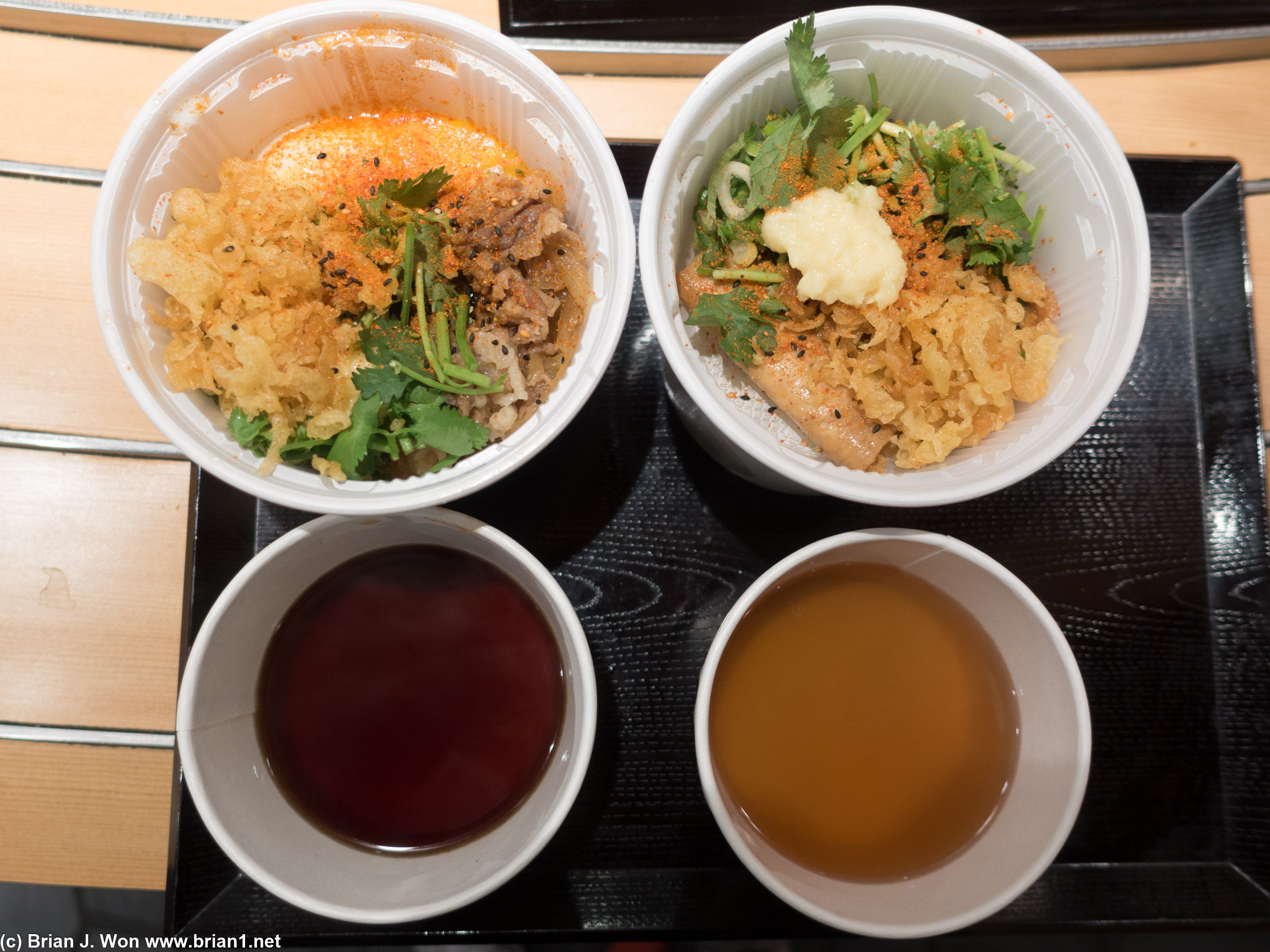 Nikumata on left, kitsune on right.