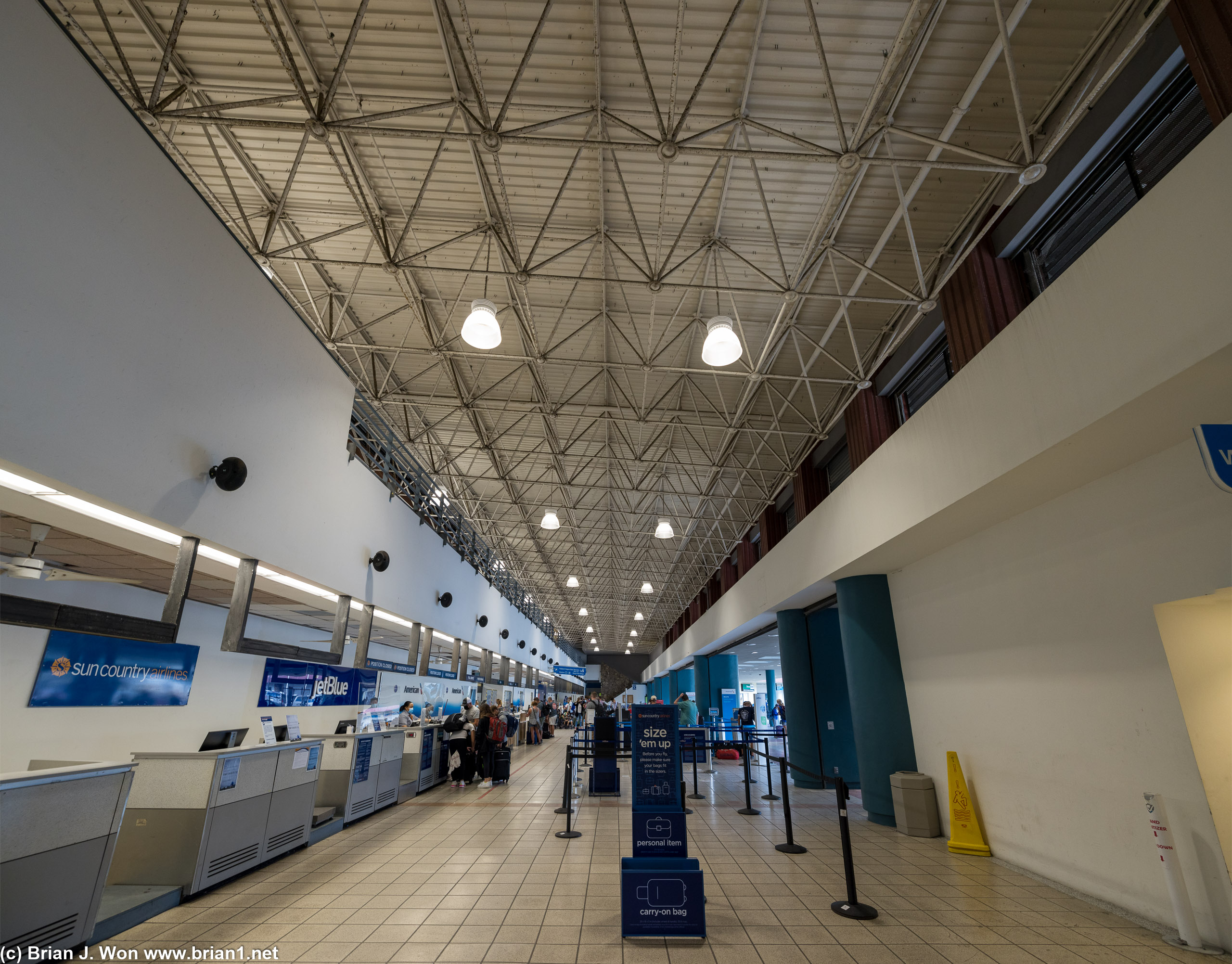 Feels very much like a tropical airport.