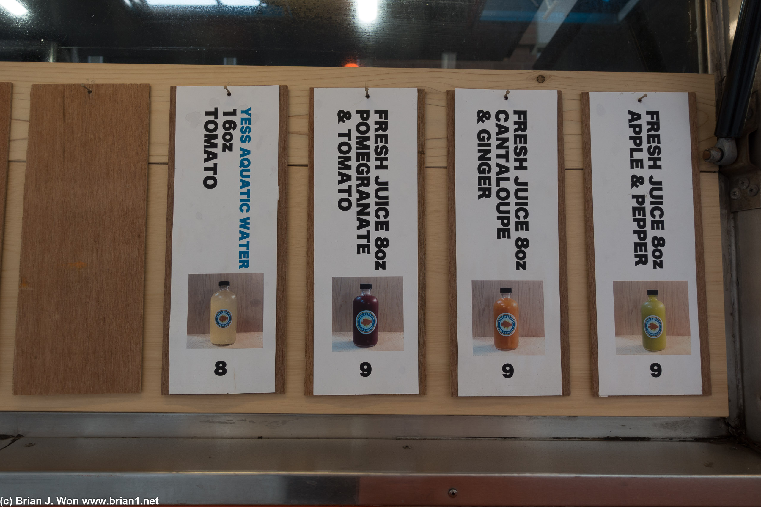 Drink menu.