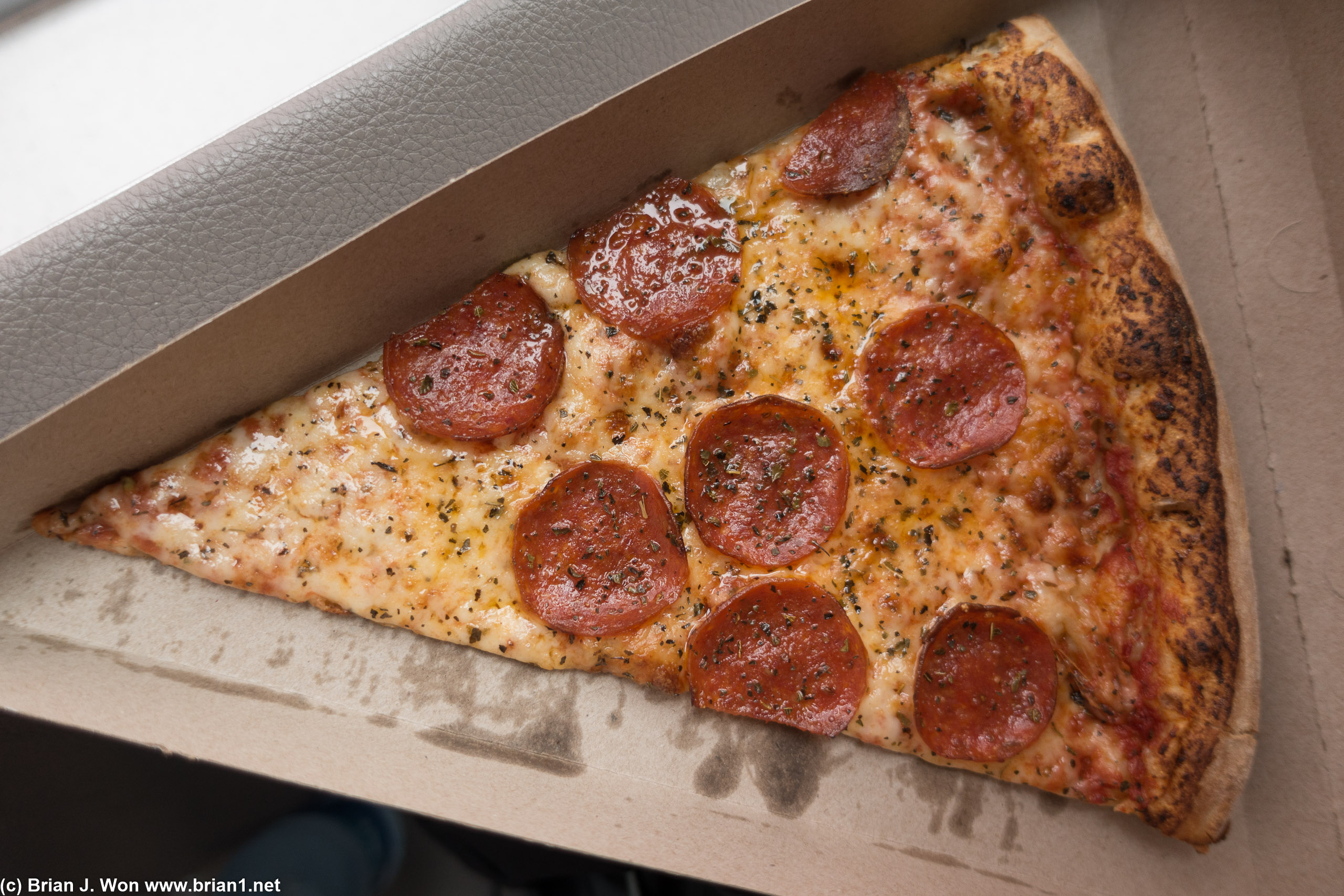 Pizza may not look like much, but it was surprisingly edible.