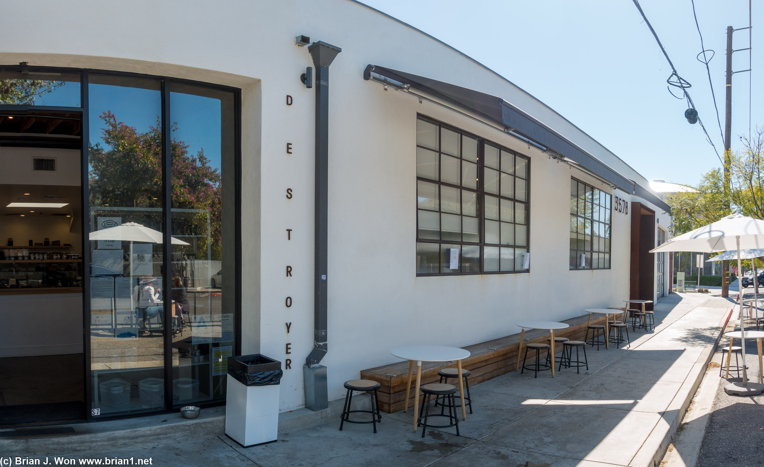 The main outdoor seating area.