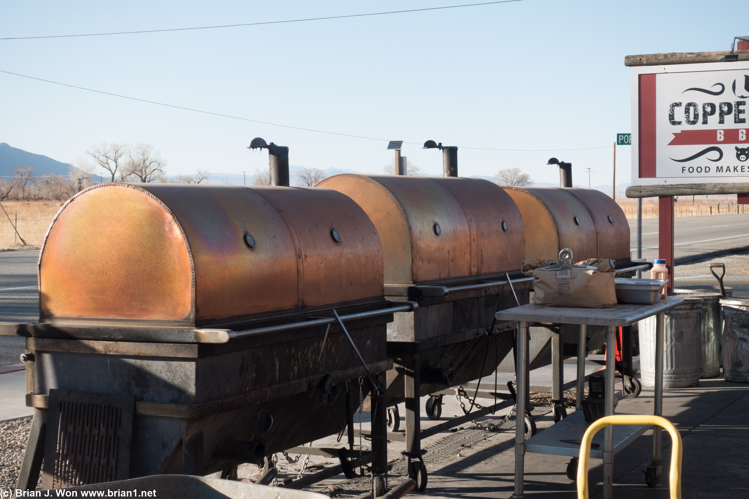 Array of smokers.