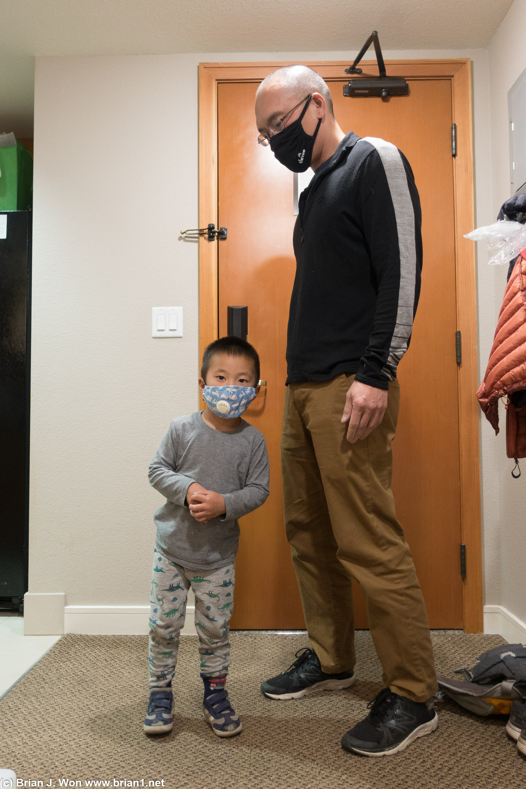 Masked up.