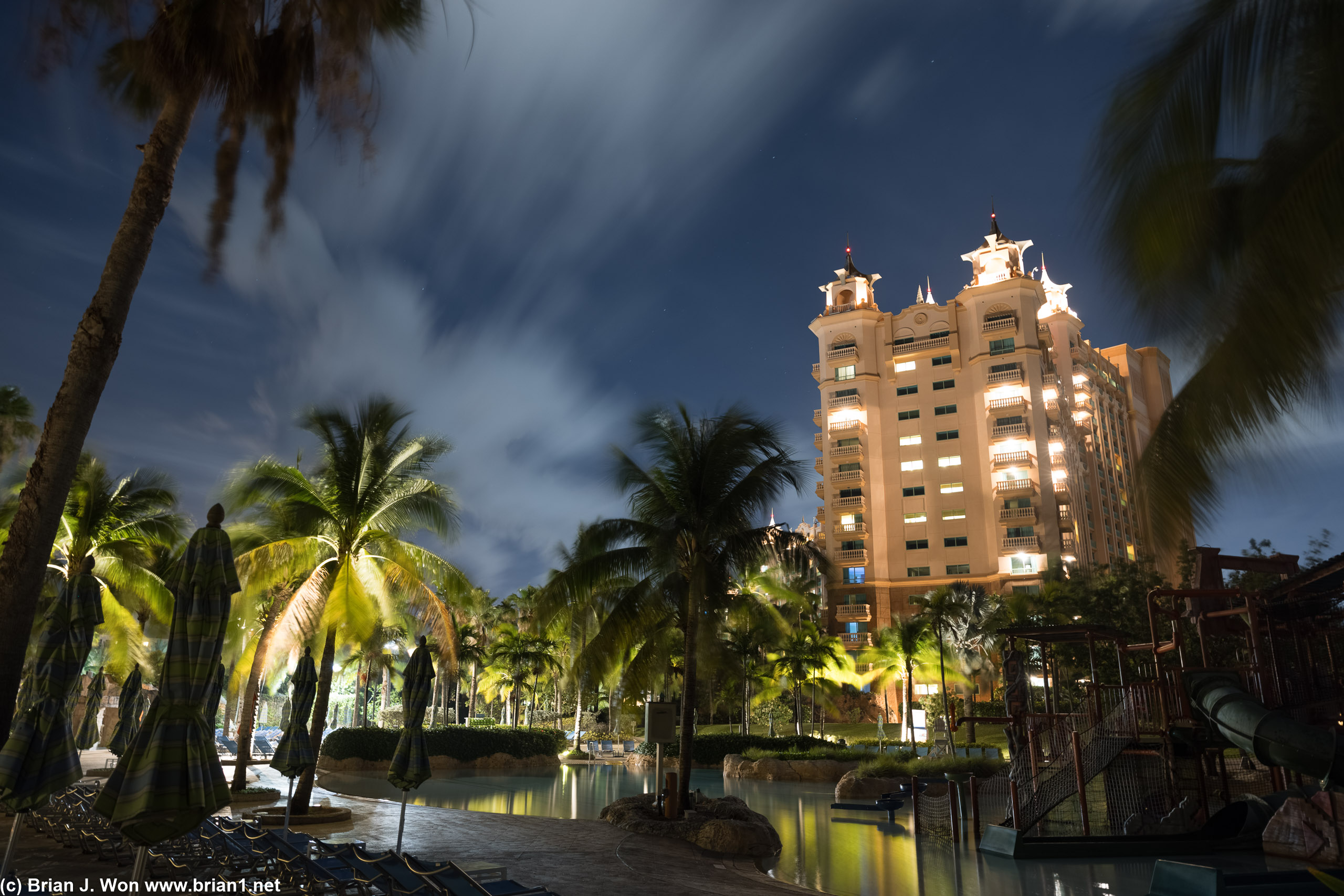 Looking from the Marina to The Coral at Atlantis.