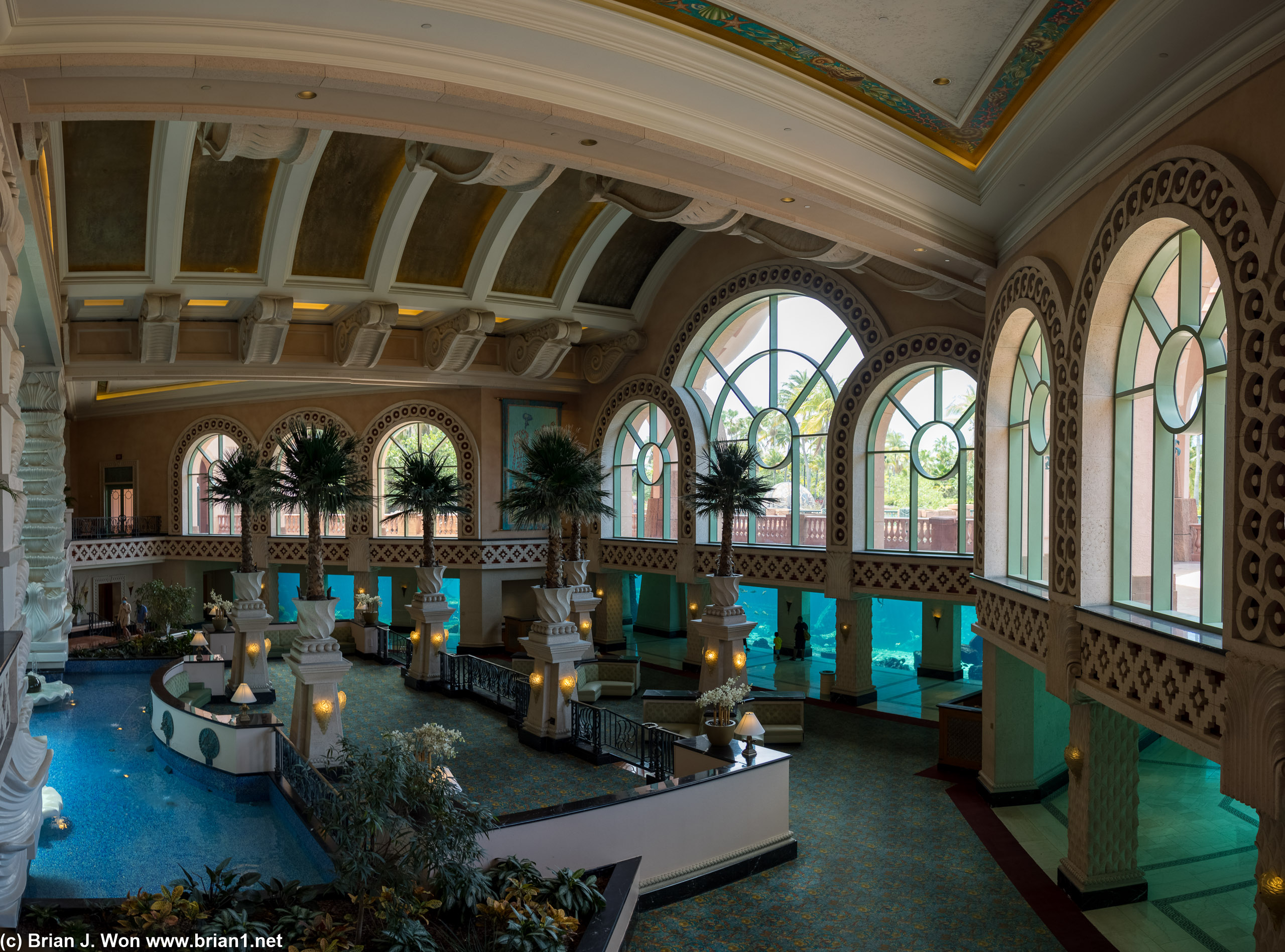 Daytime inside Atlantis Bahamas.