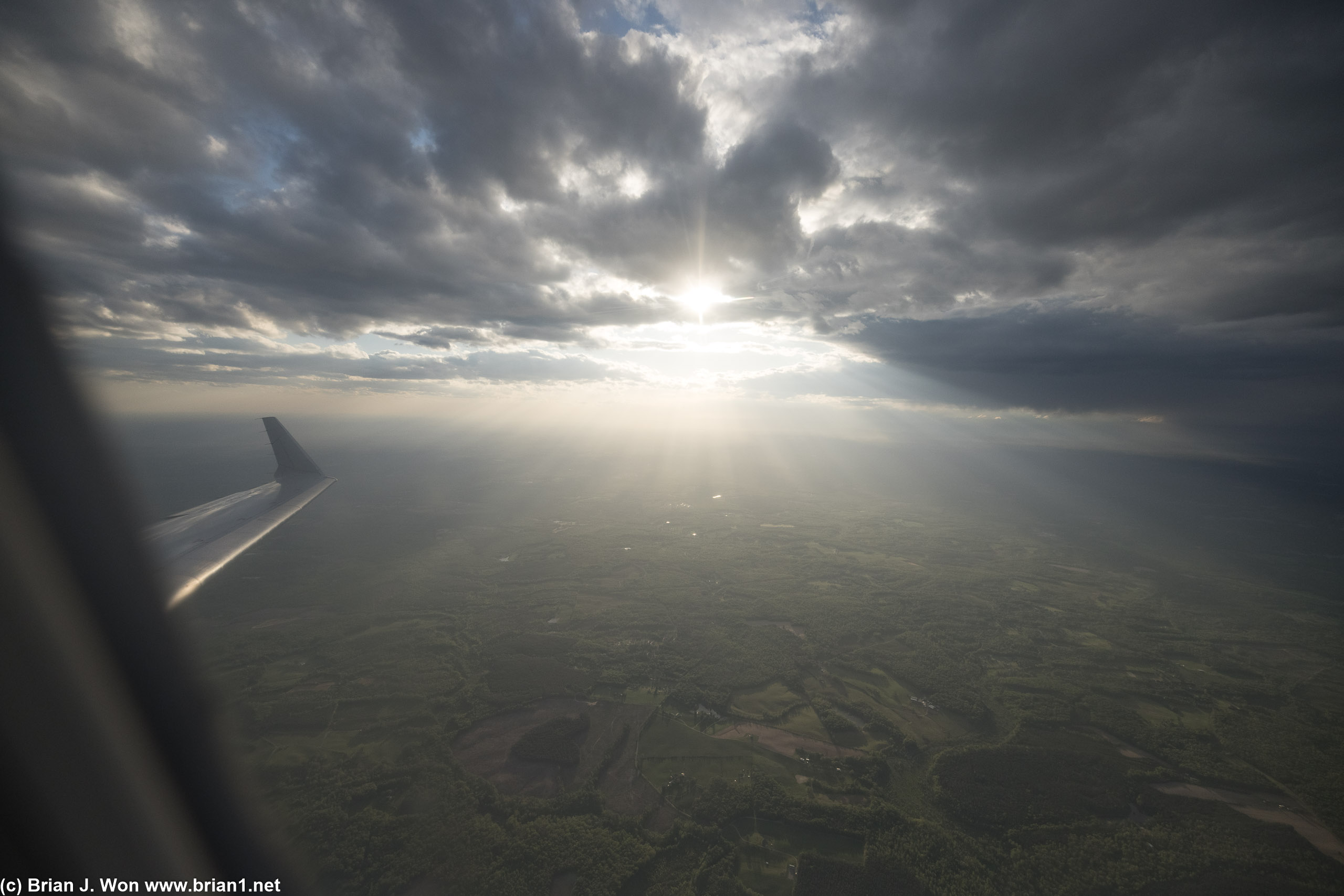 Sunrays over Virginia.