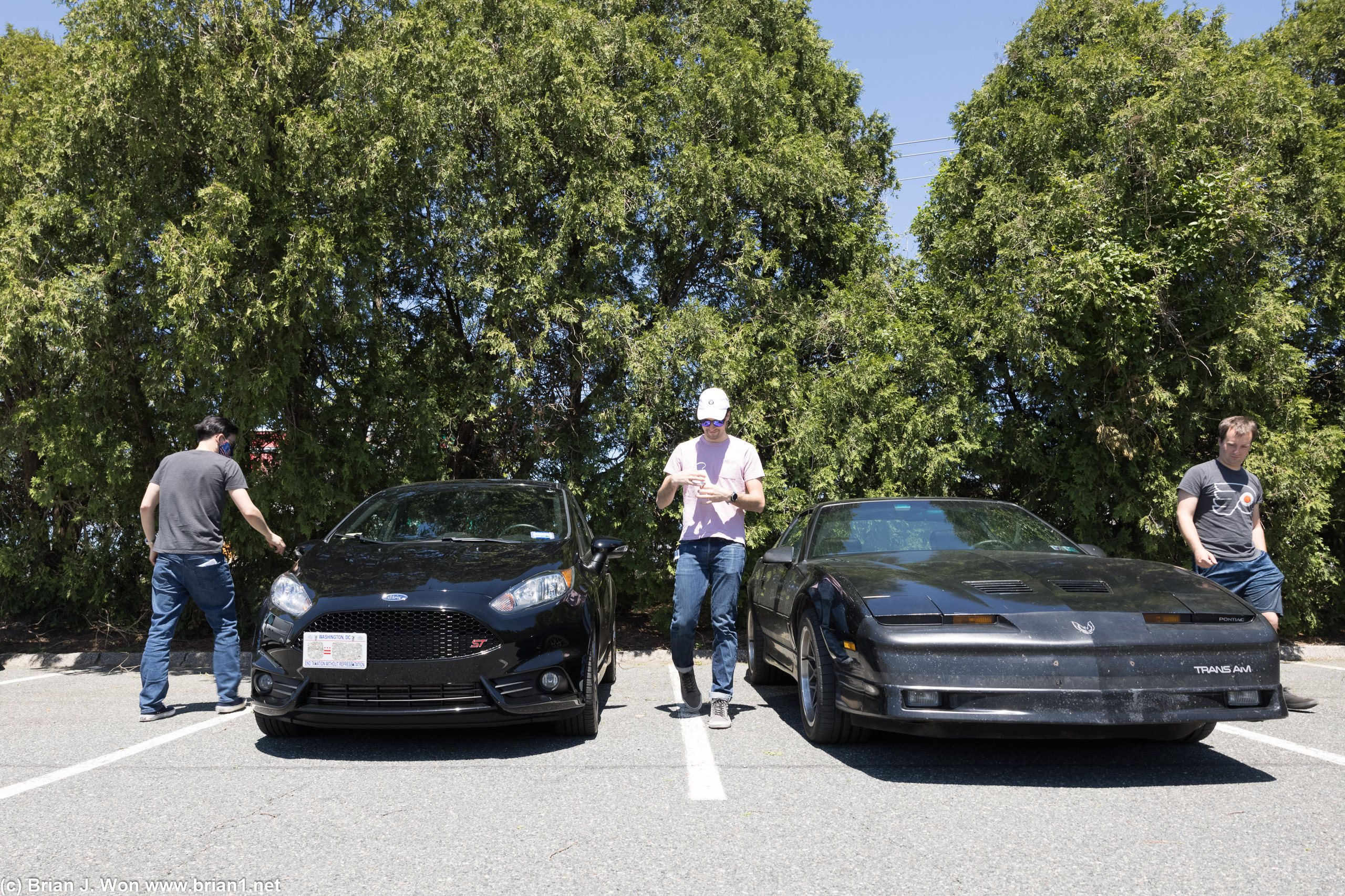 Car geeks. Or a really bad album cover.