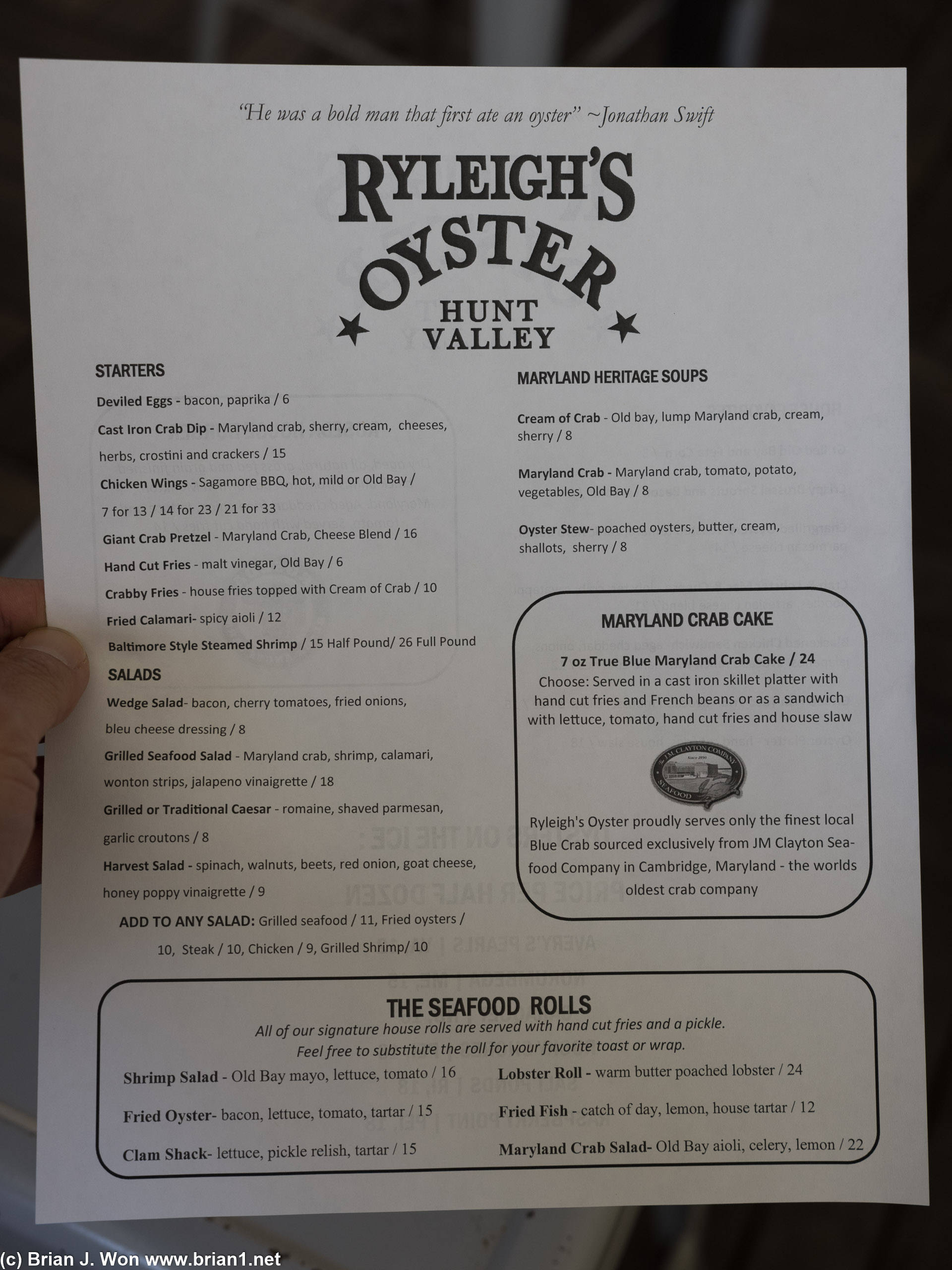 Part of the menu.