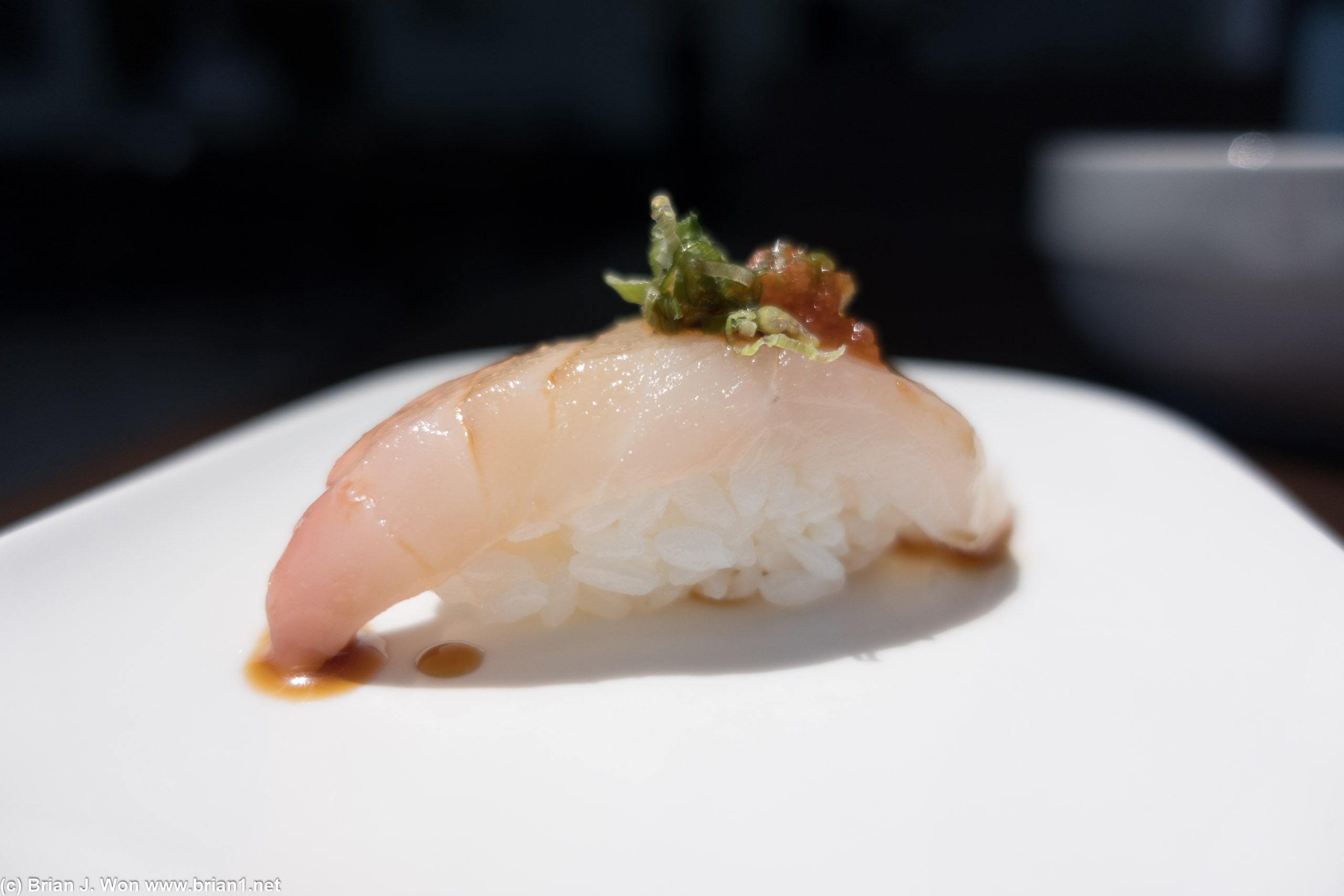 Sea bream, I think. Felt a bit more generous than the hamachi.