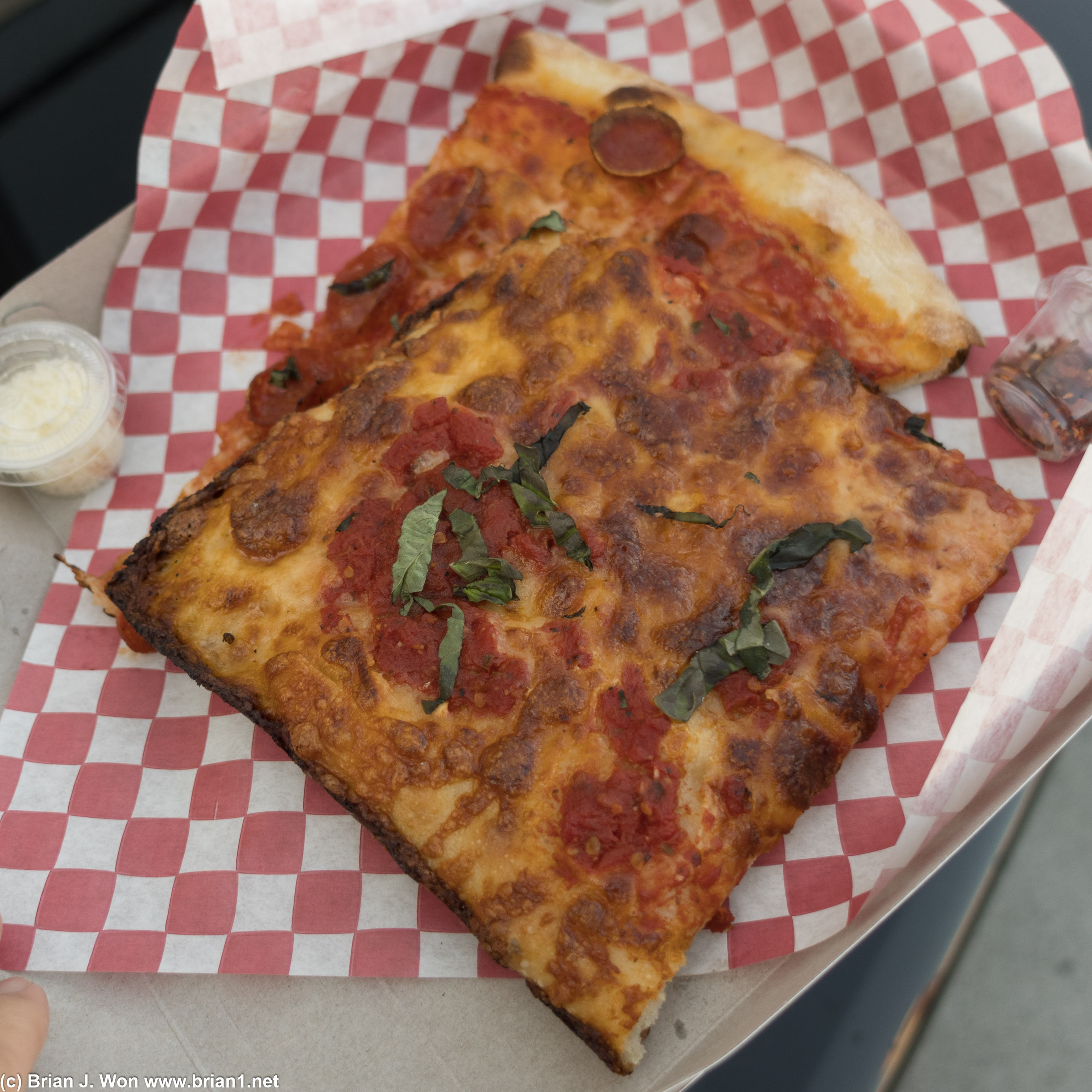 Grandma's slice was huge.
