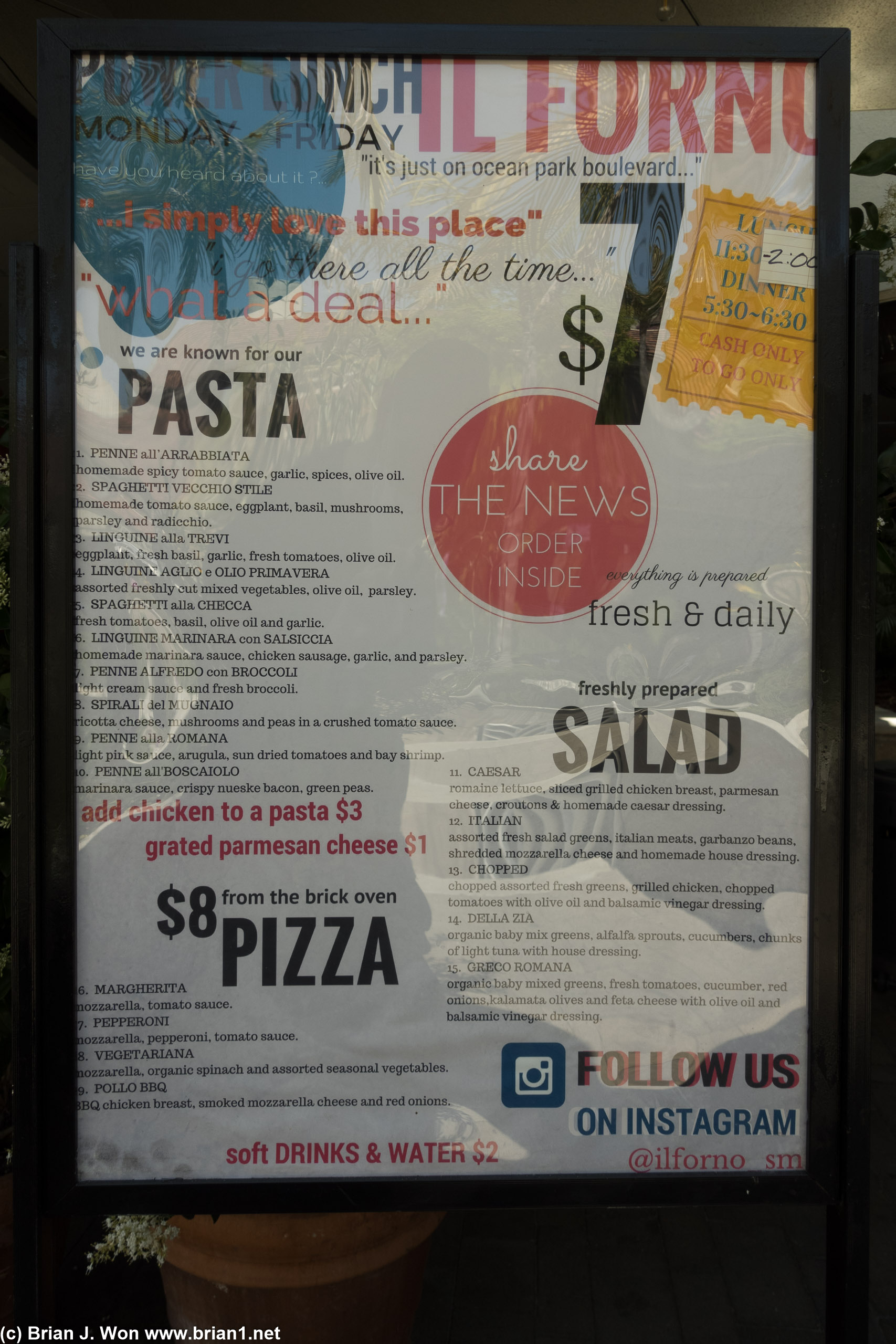 The lunch specials appear to be the usual go-to.