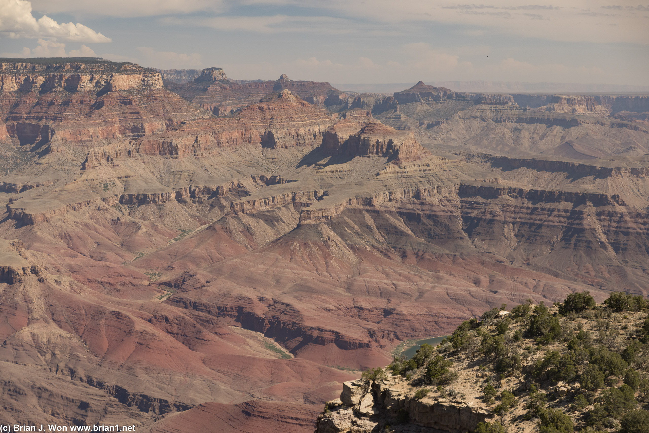 Crossing from Kaibab National Forest into the Grand Canyon near Grandview Point.