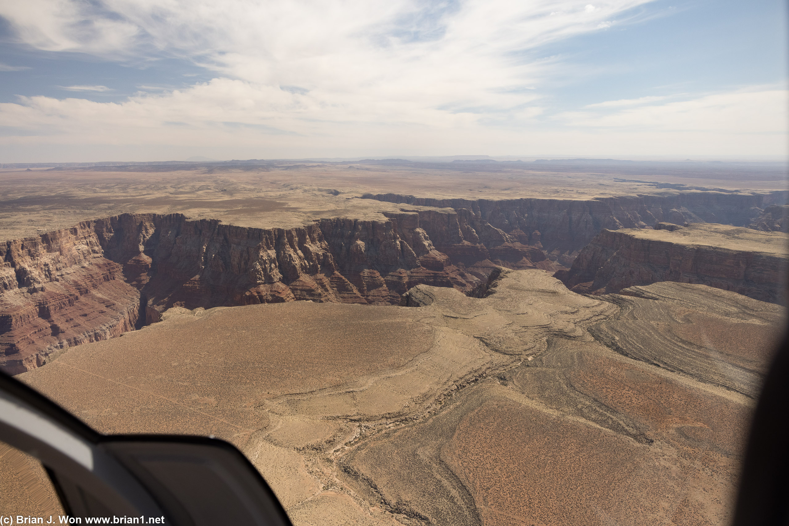 Deceptively flat... then thousands of feet of drop.