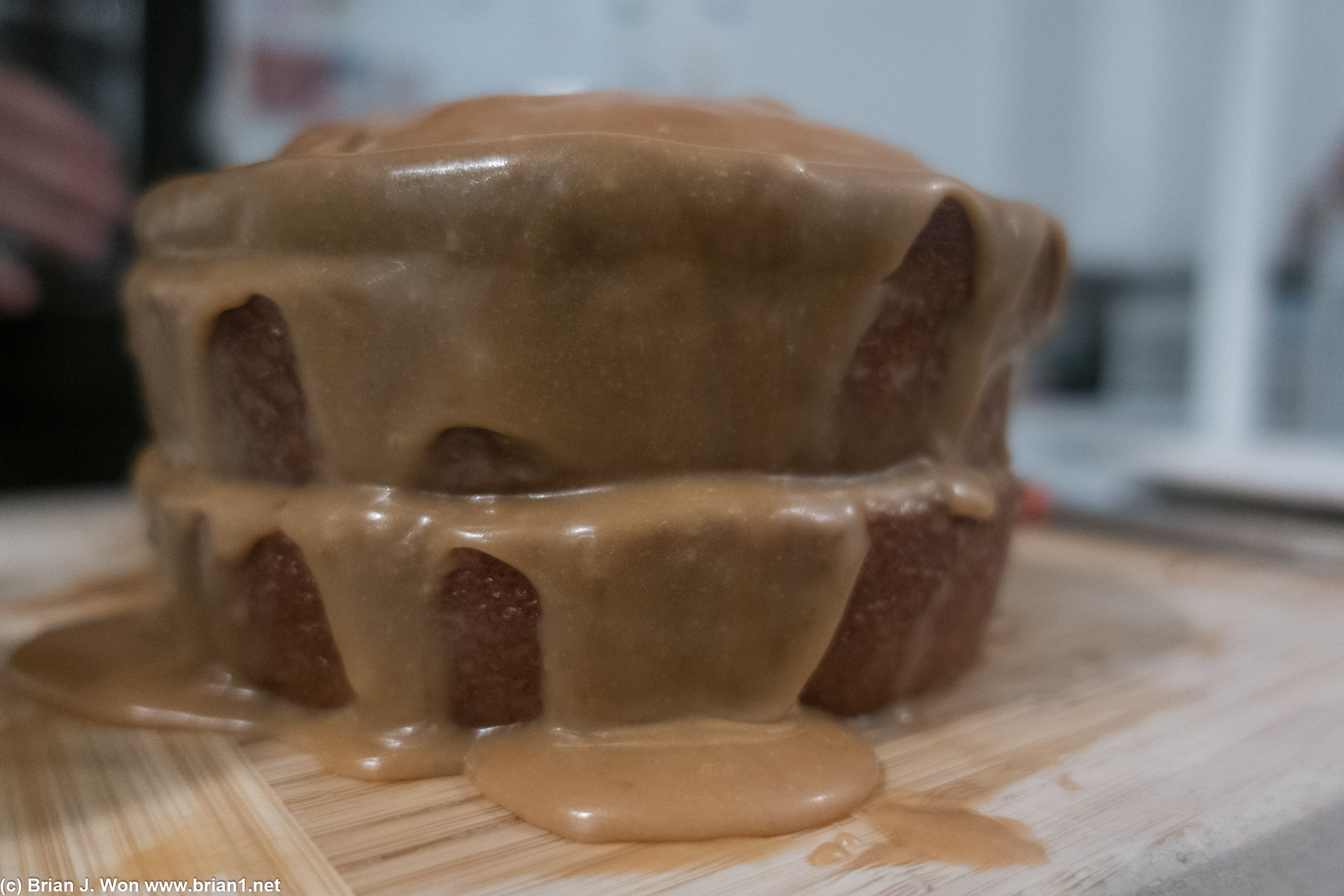 Caramel cake. So sweet-- eat TINY slices only!