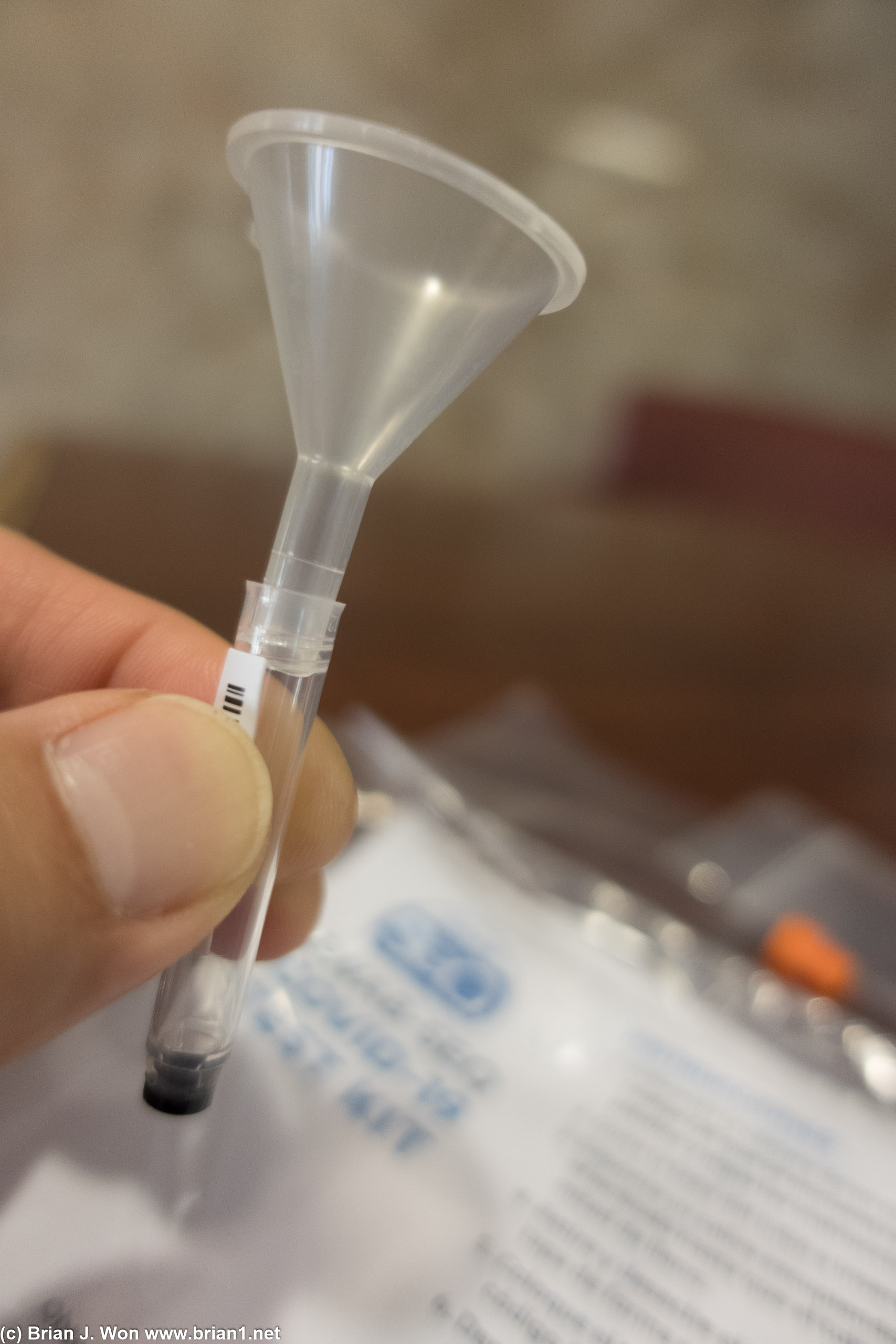 Spit test for PCR/NAAT testing.
