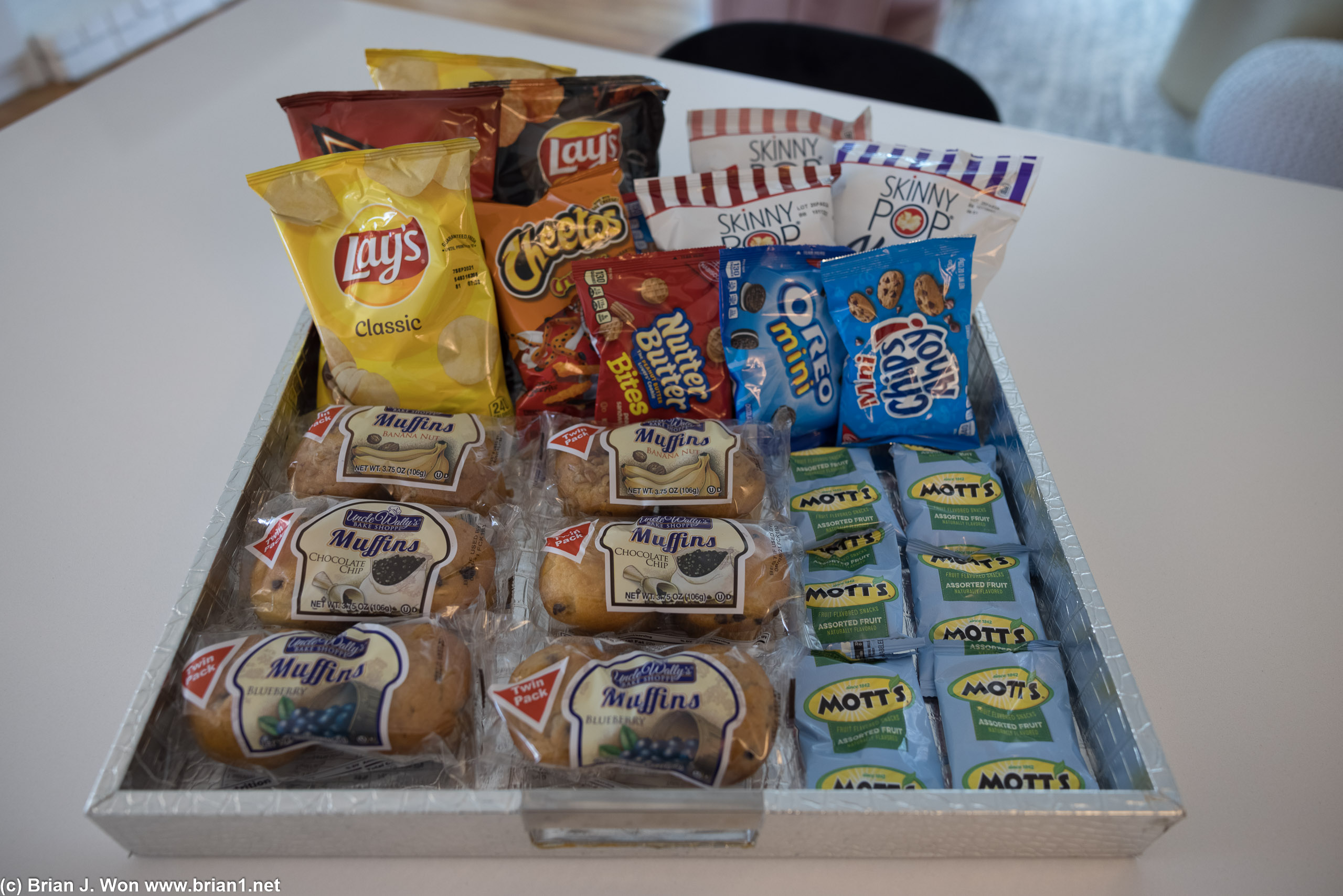 And welcome snacks. Muffins were gross but it's the thought that counts?