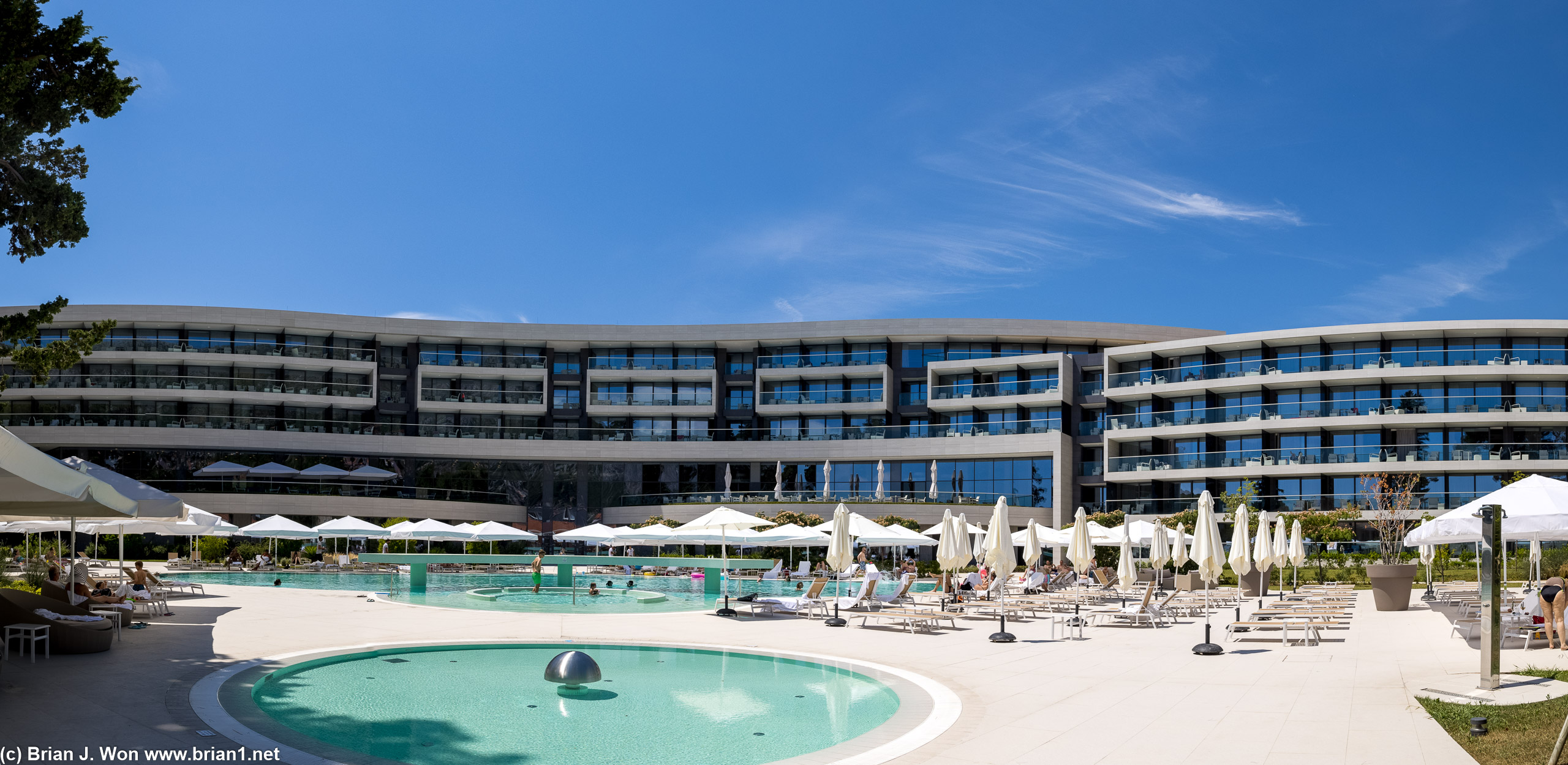 Sheraton Dubrovnik Riveria's pool and patio.
