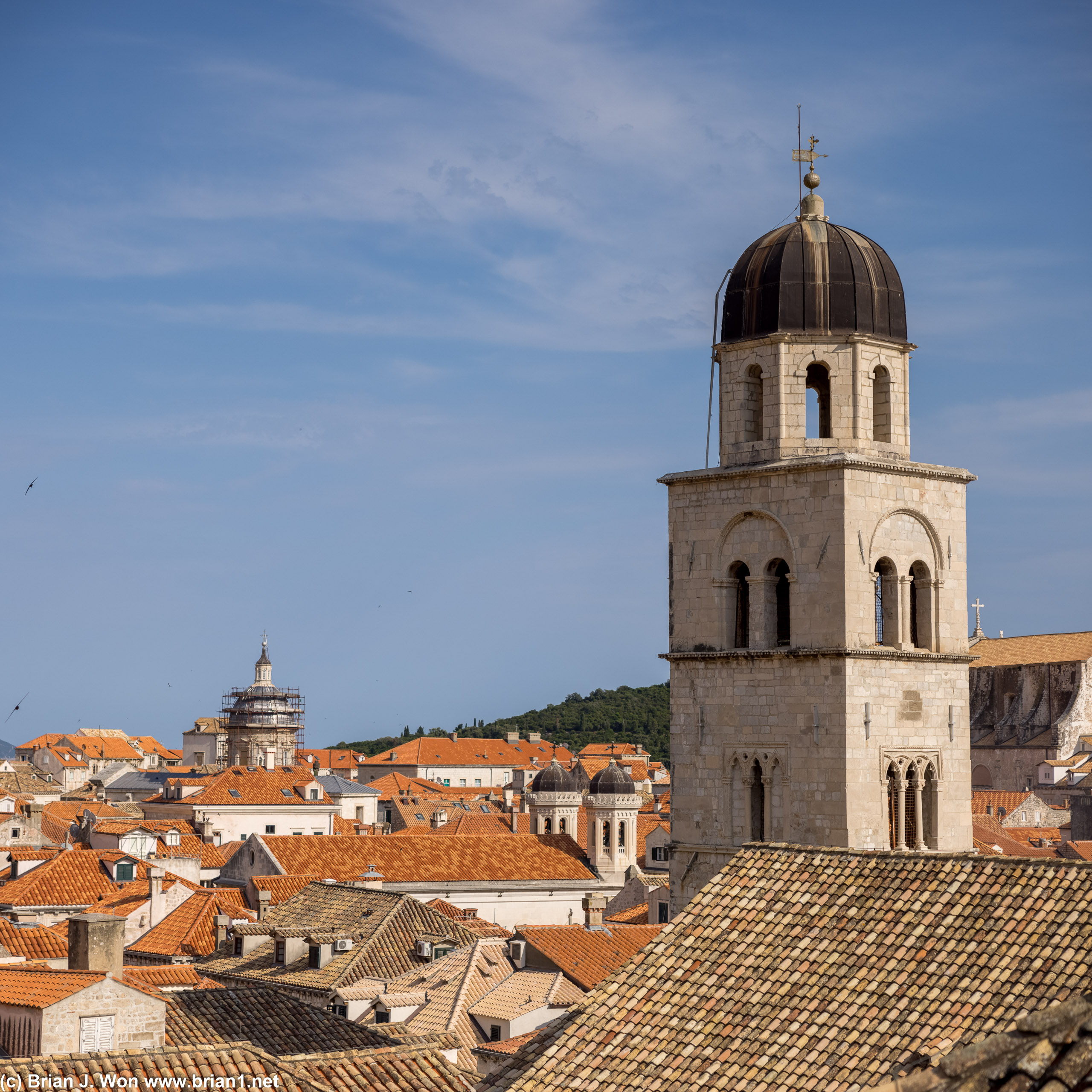 A certain famous tower at the corner of the Franciscan church and monastery.