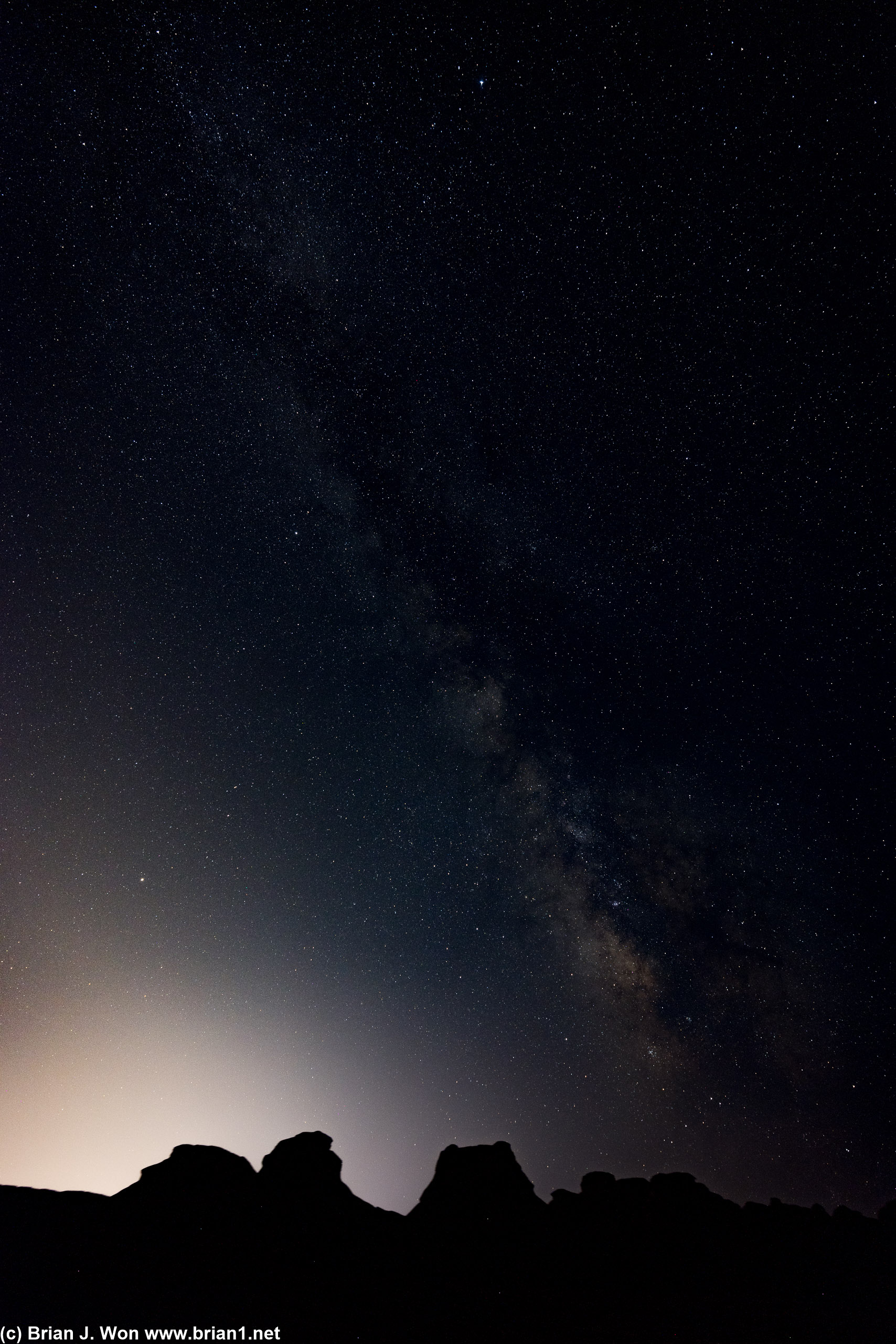 Way too much light pollution in this spot.