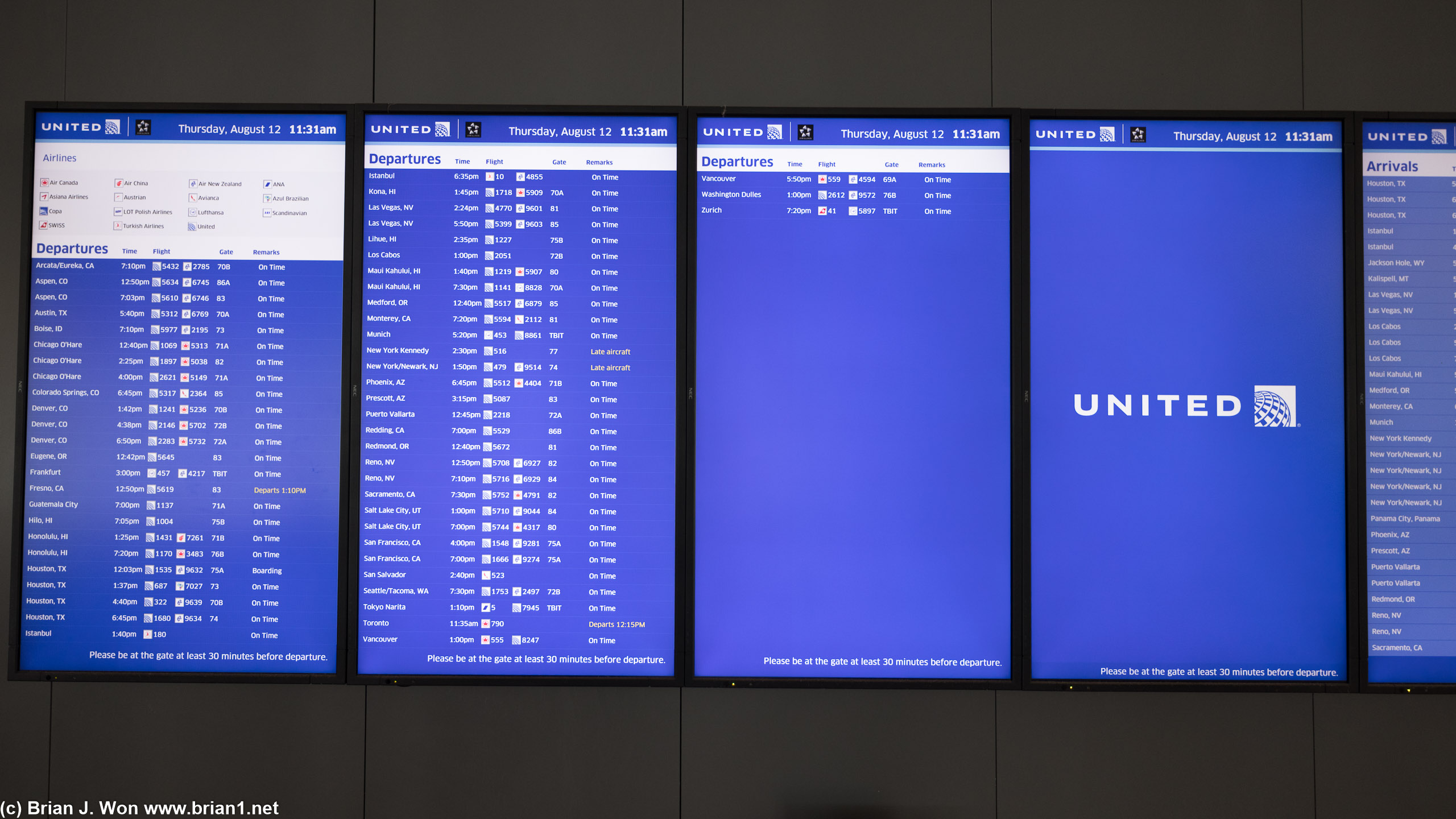 Departures board is still pretty sad.