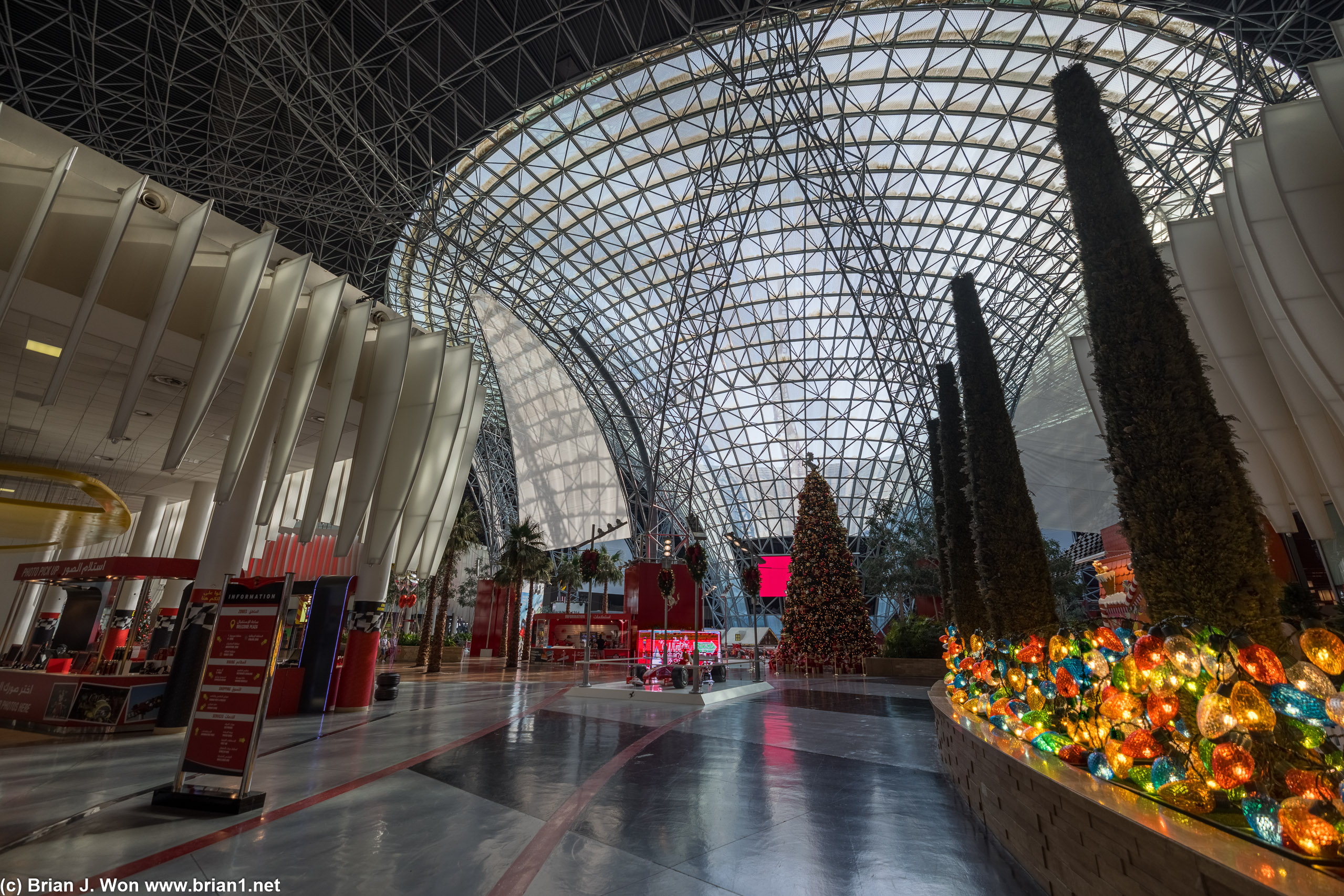 Walking into Ferrari World.