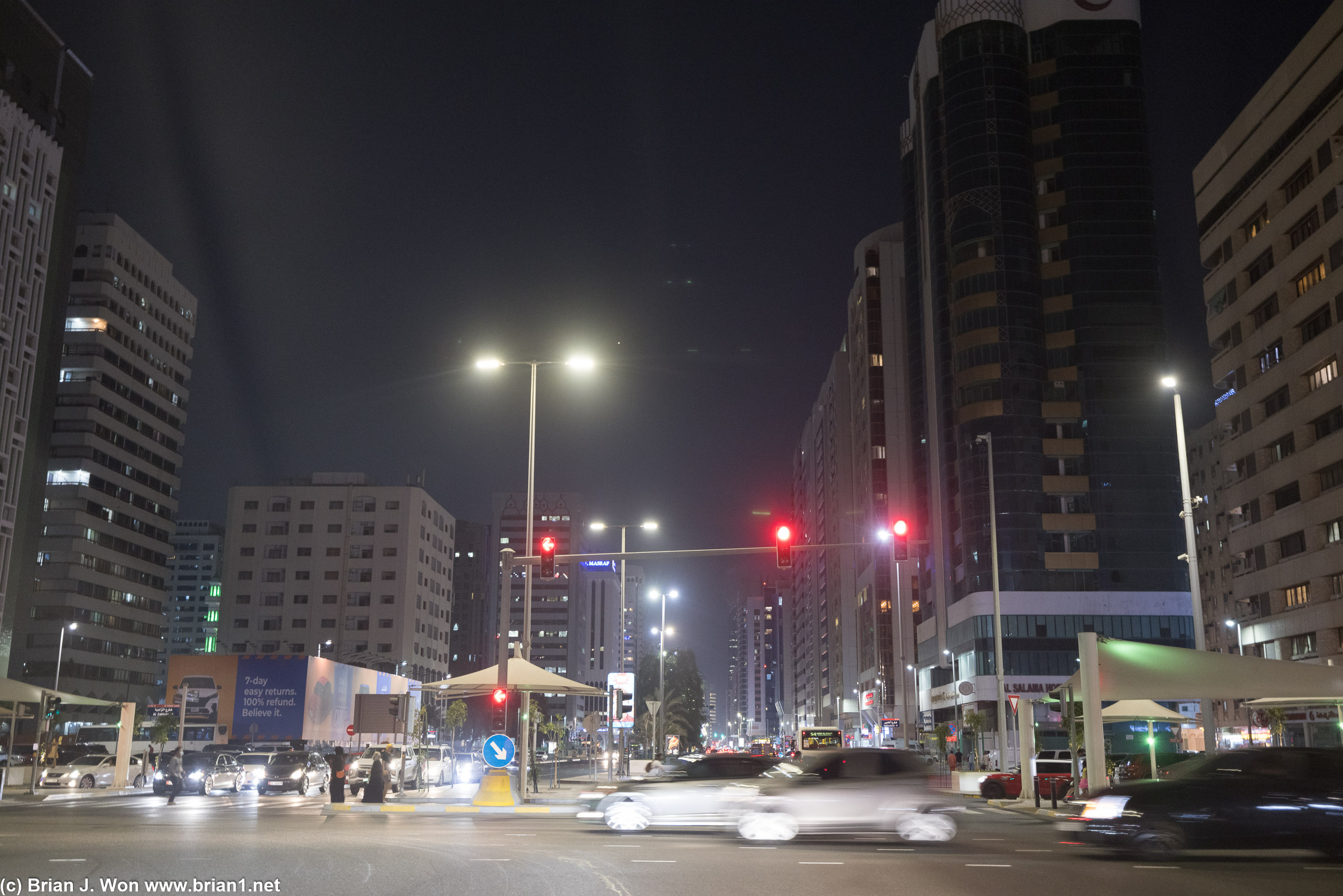 Traffic jams in downtown Abu Dhabi.
