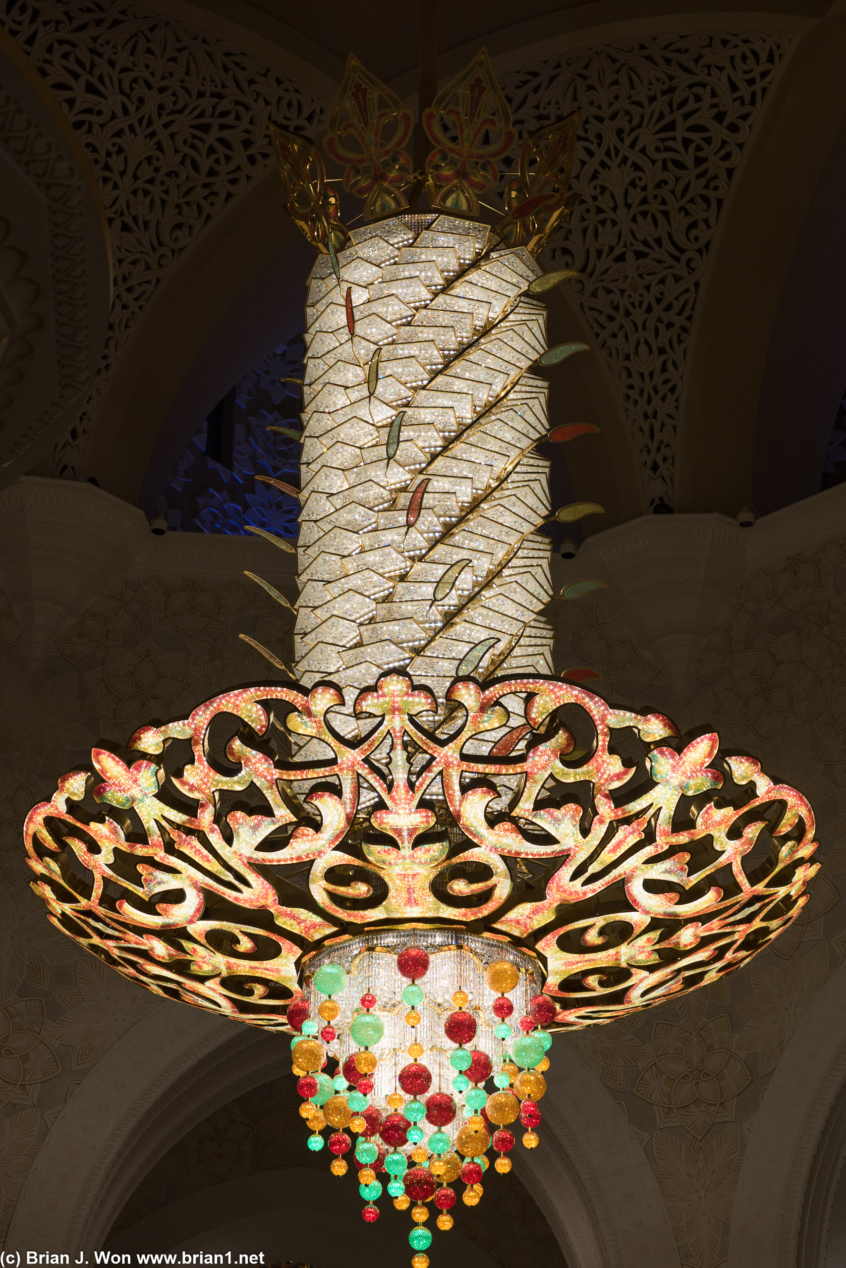 The chandeliers are extraordinary.