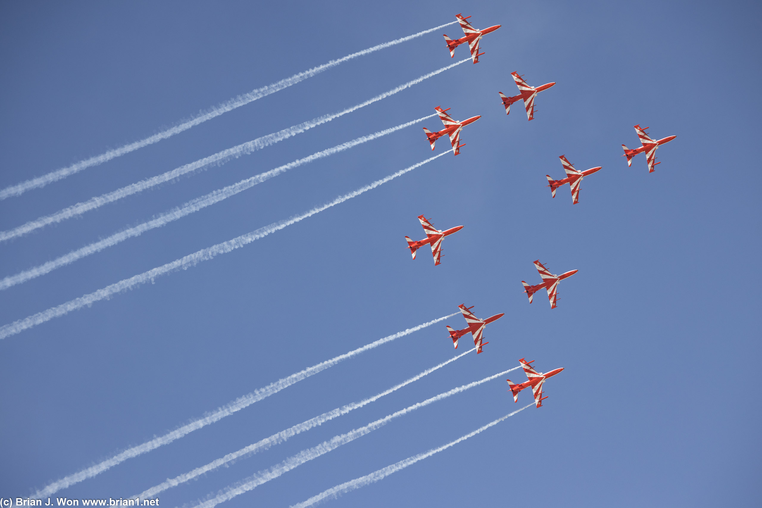 Indian Air Force Surya Kiran, flying the BAE Hawk.