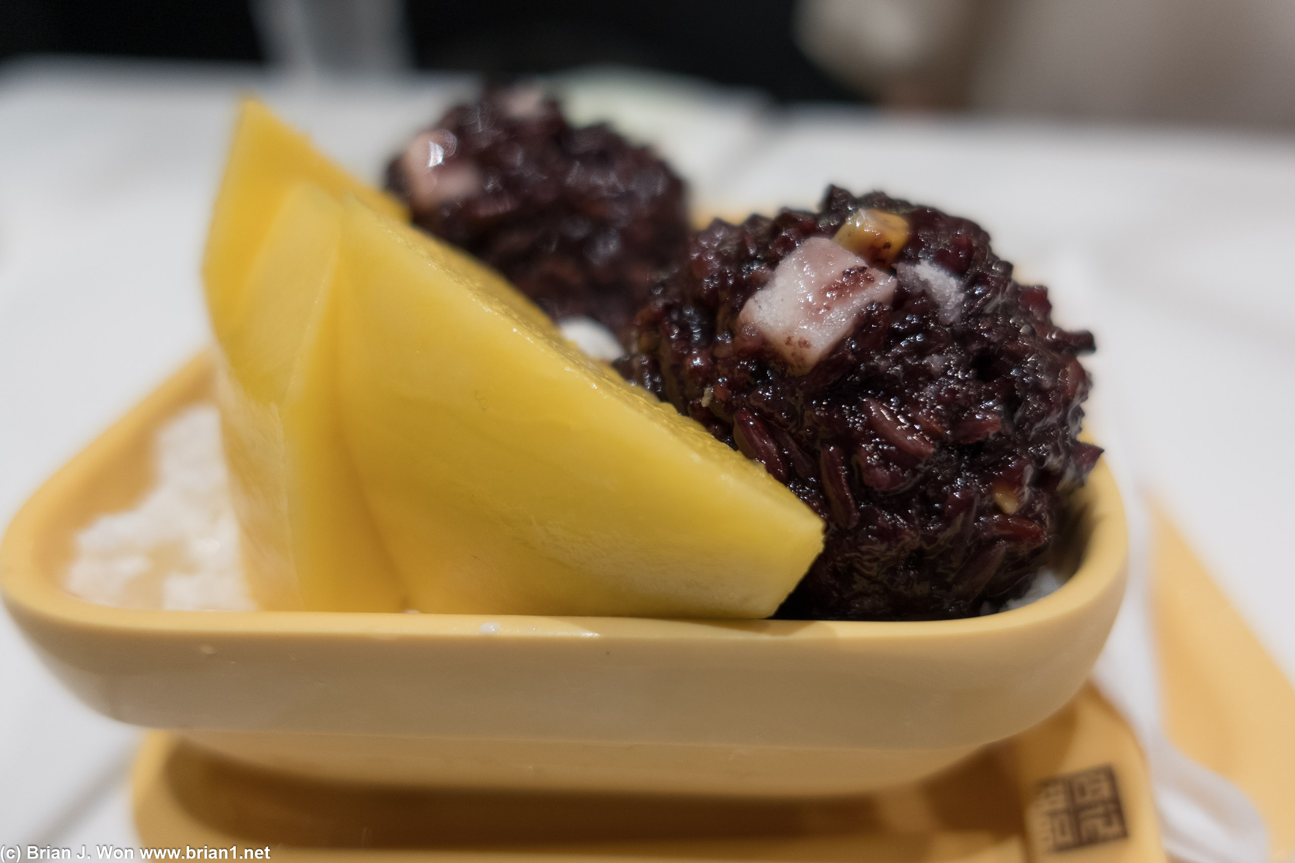 Mango and Thai sticky rice.