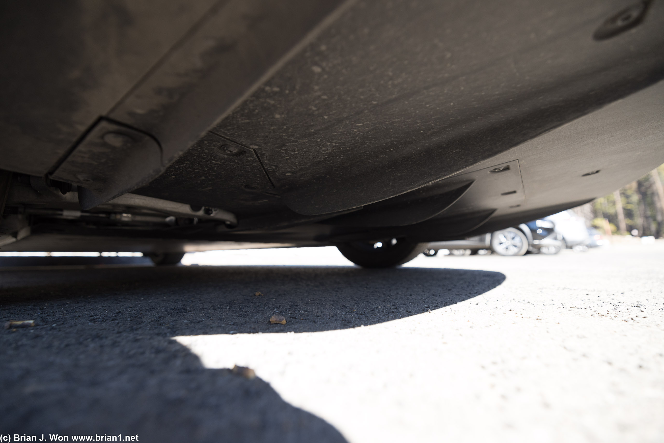 Mostly flat underbody.