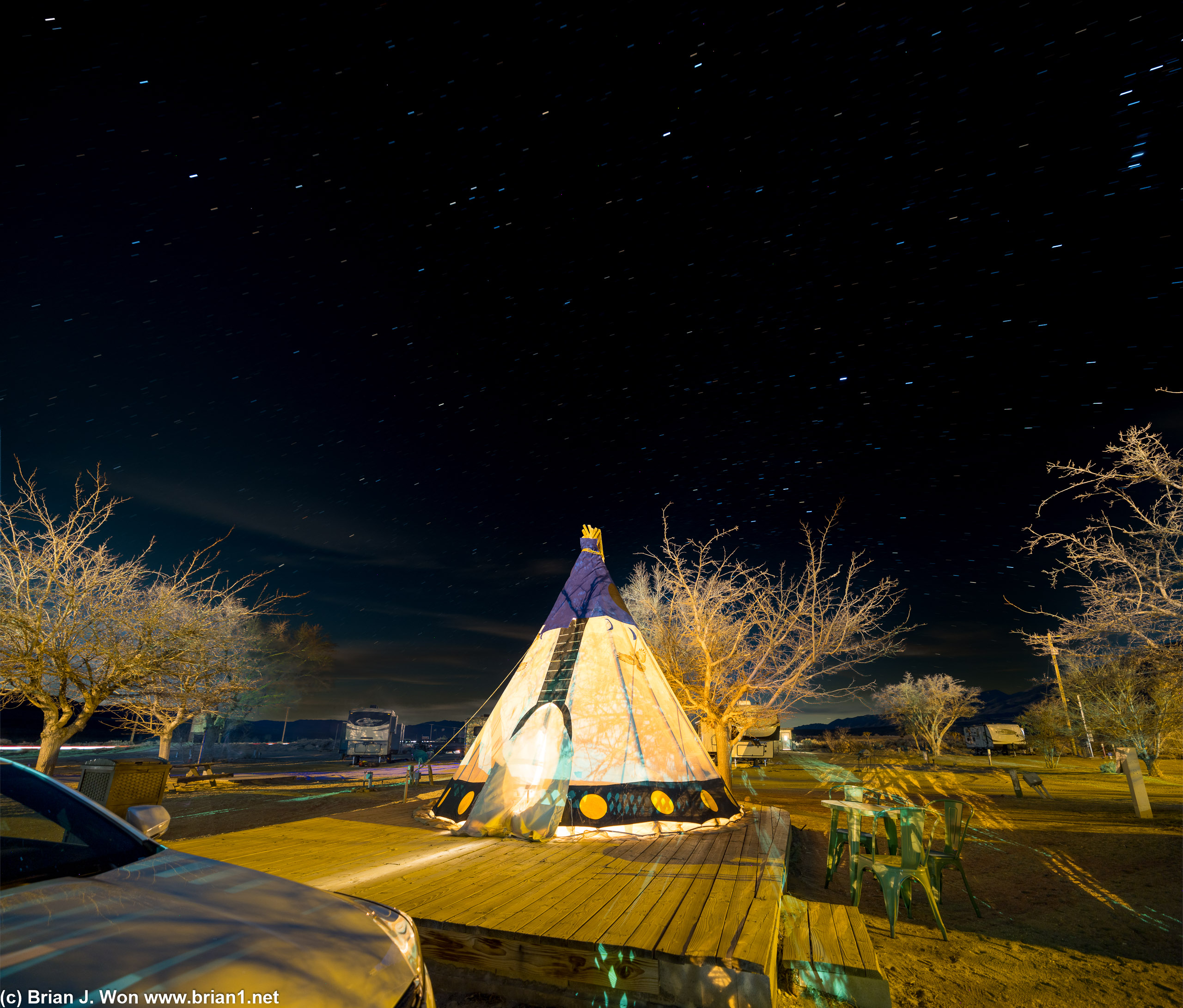 The night sky.