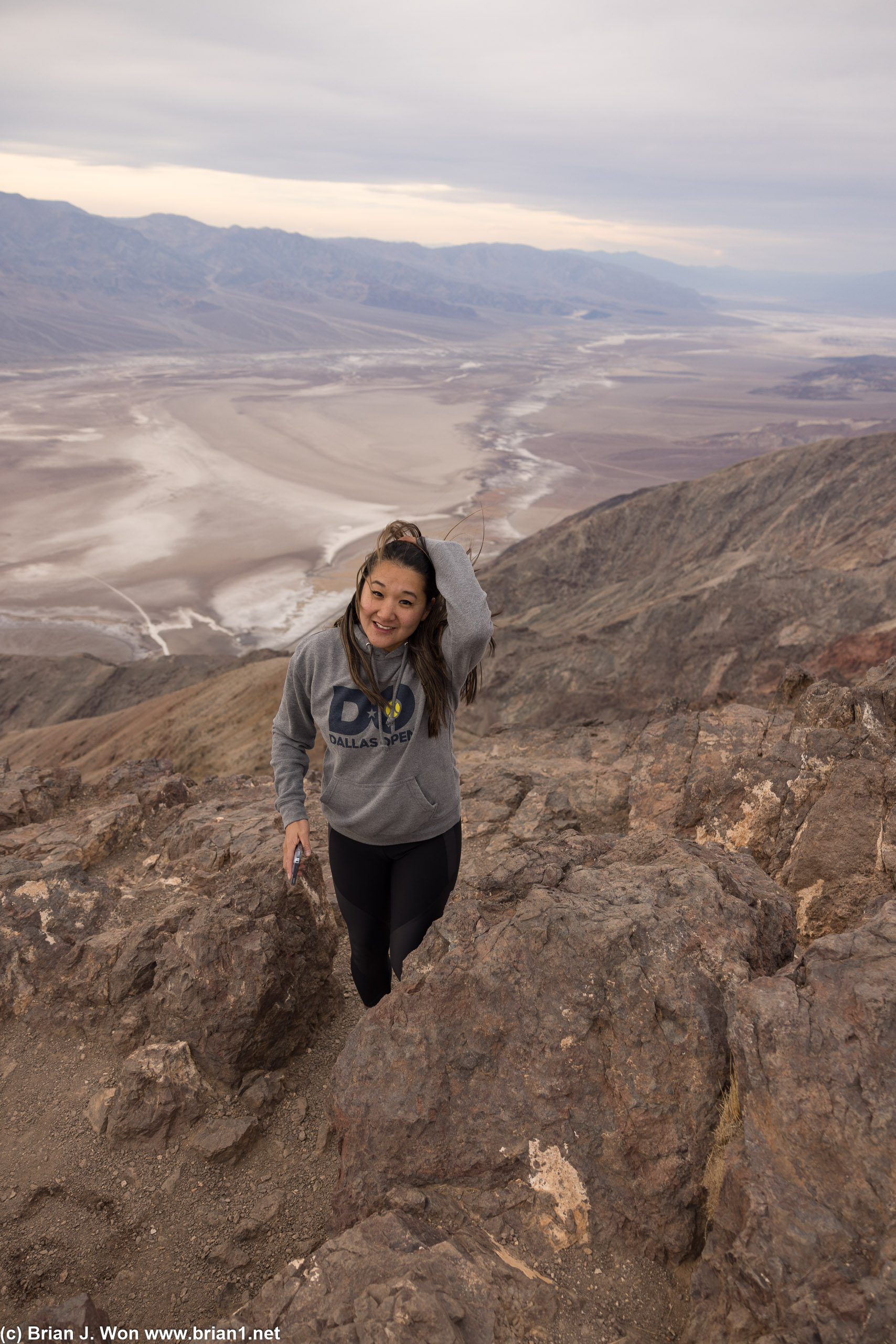 Did not fall down the mountain.