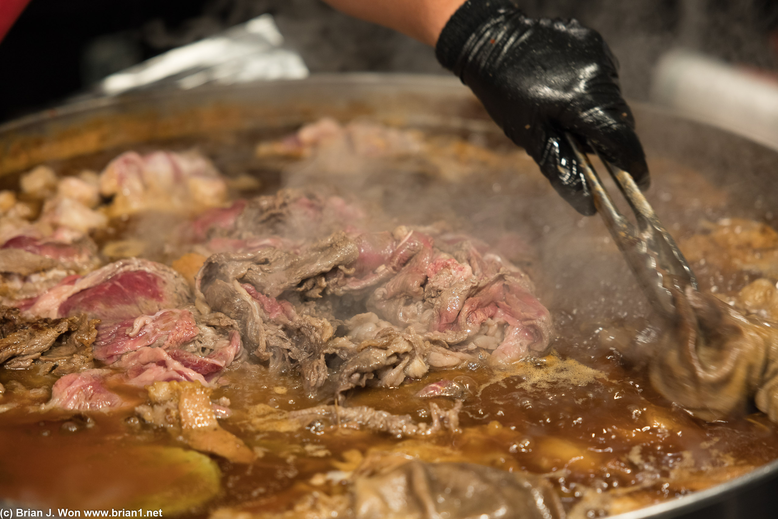 The tub 'o meat.